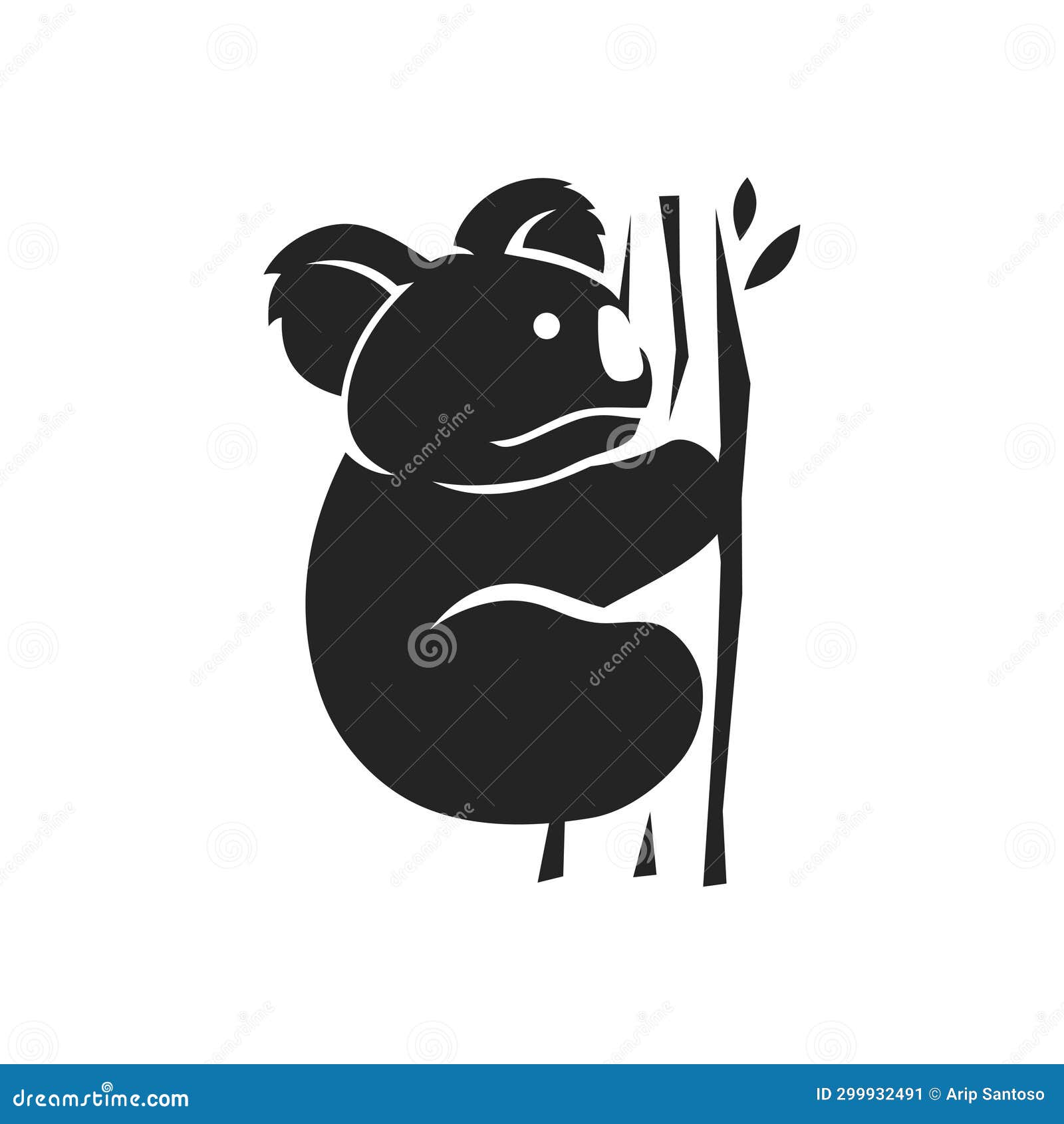 Koala Logo Template Isolated. Brand Identity. Icon Abstract Vector