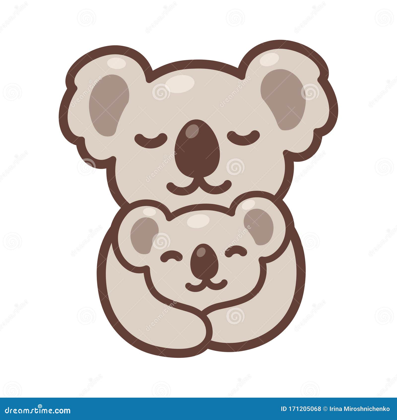 Koala Mom And Baby Stock Vector Illustration Of Australian