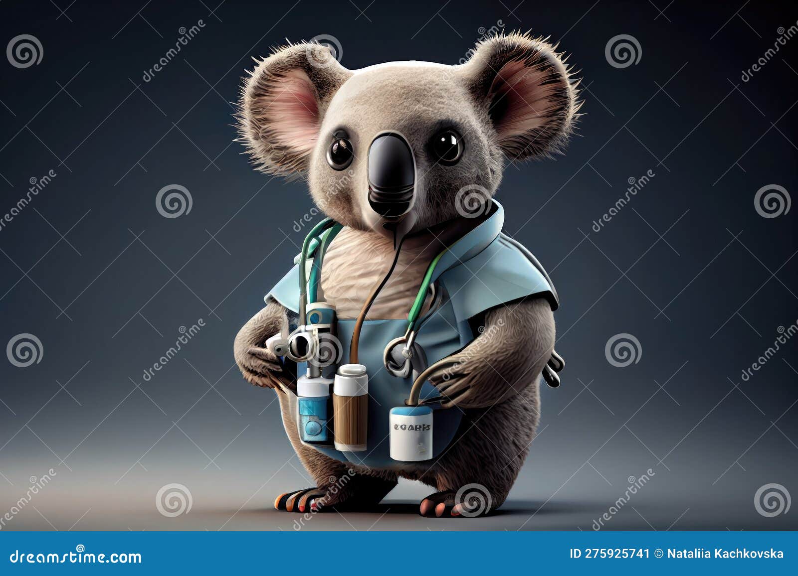 Koala Wearing Nurse Uniform Stock Illustration Illustration of cute