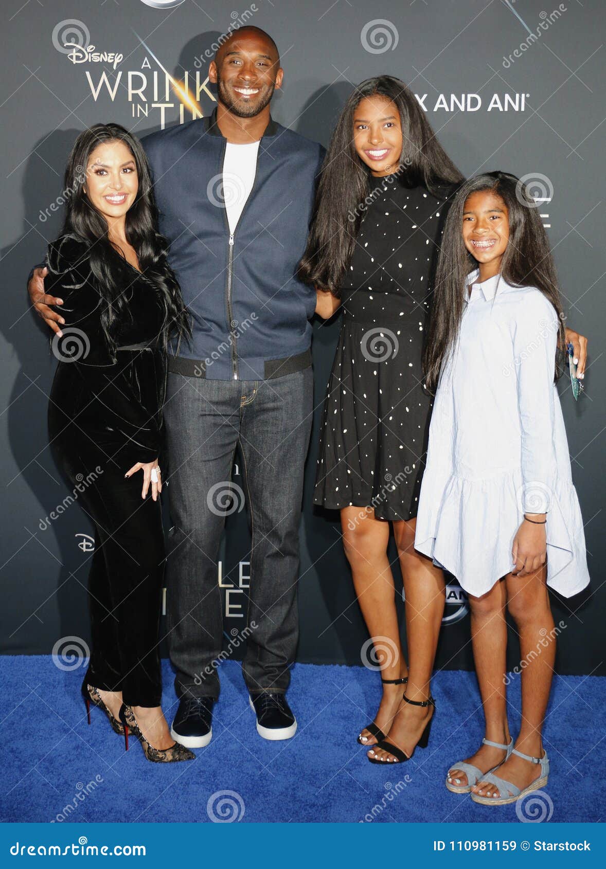 Kobe Bryant, Vanessa Bryant, Gianna Maria Onore Bryant and Natalia