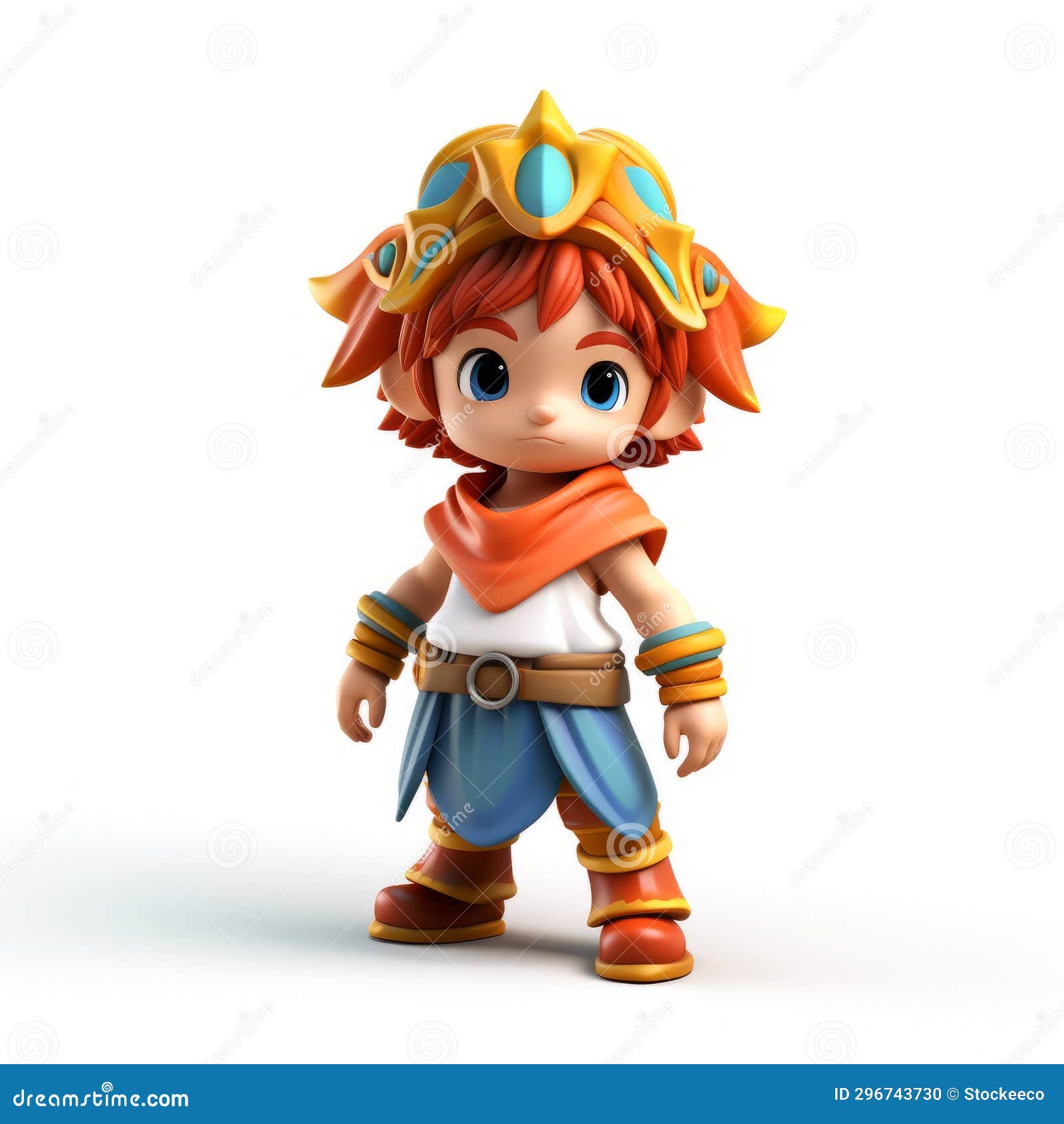 plastic cartoon child in hat: 2d game art inspired by miki asai