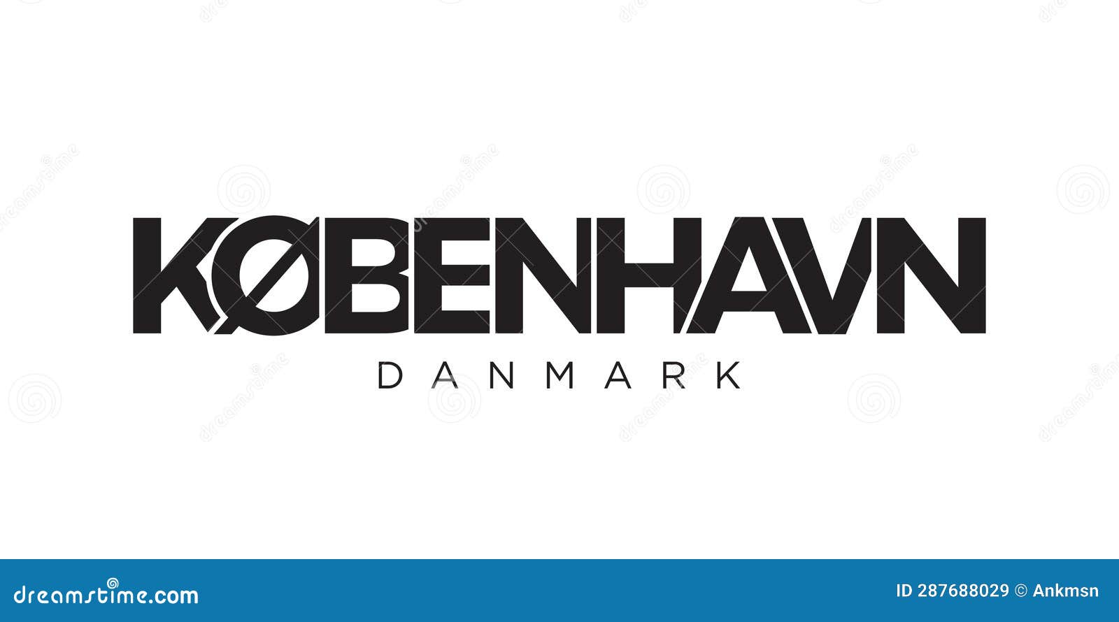 Kobenhavn in the Denmark Emblem. the Design Features a Geometric Style ...