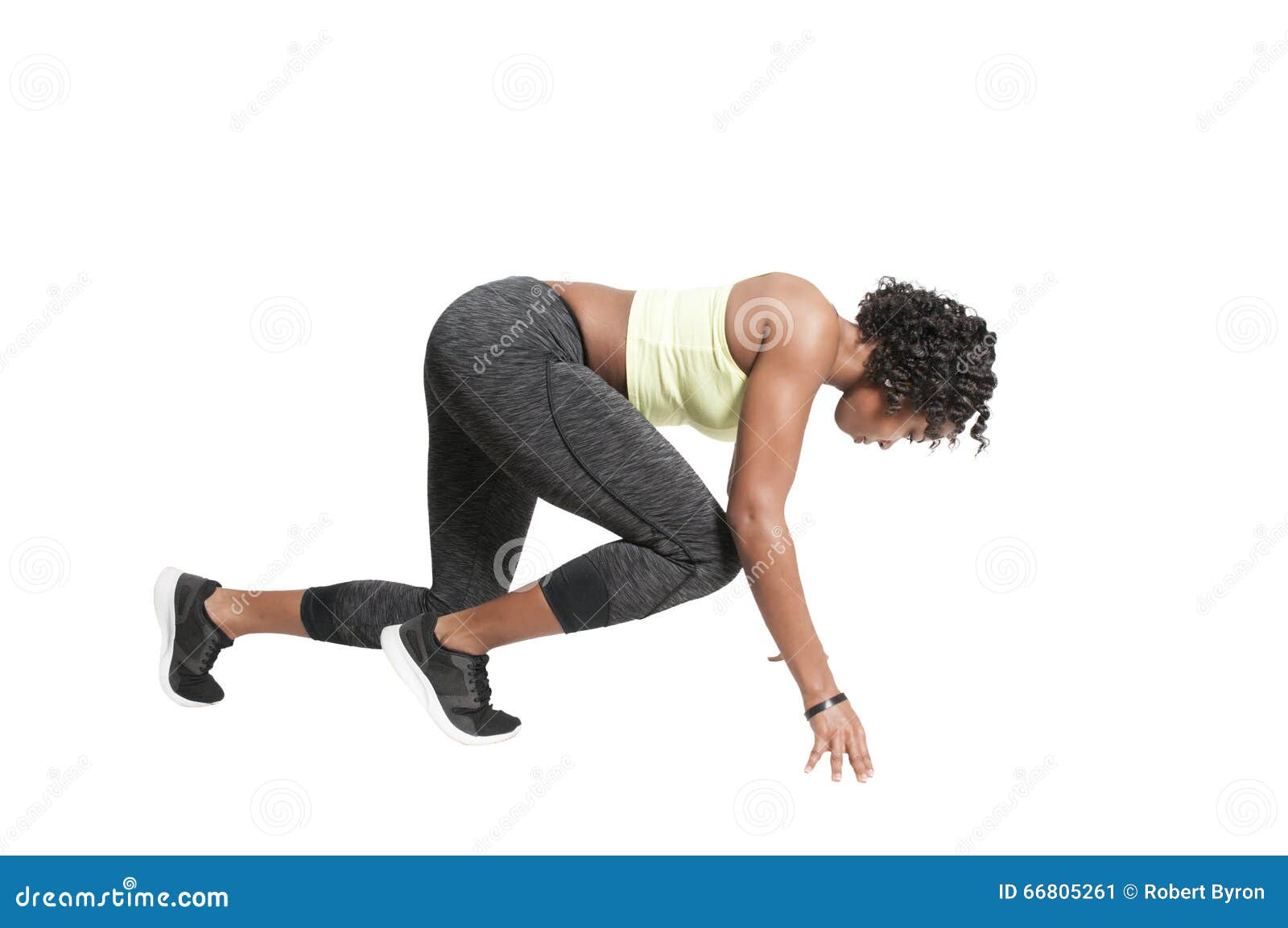 Kobiety Jogger. Piękna amerykanin afrykańskiego pochodzenia kobieta jogging dla zdrowie i sprawności fizycznej