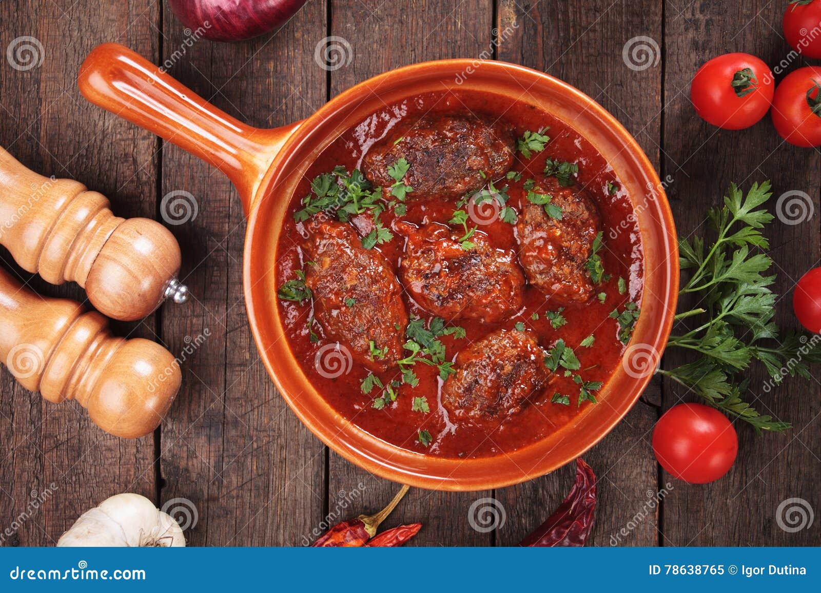 Kofta Meatballs in Tomato Sauce Stock Image Image of meat, sauce