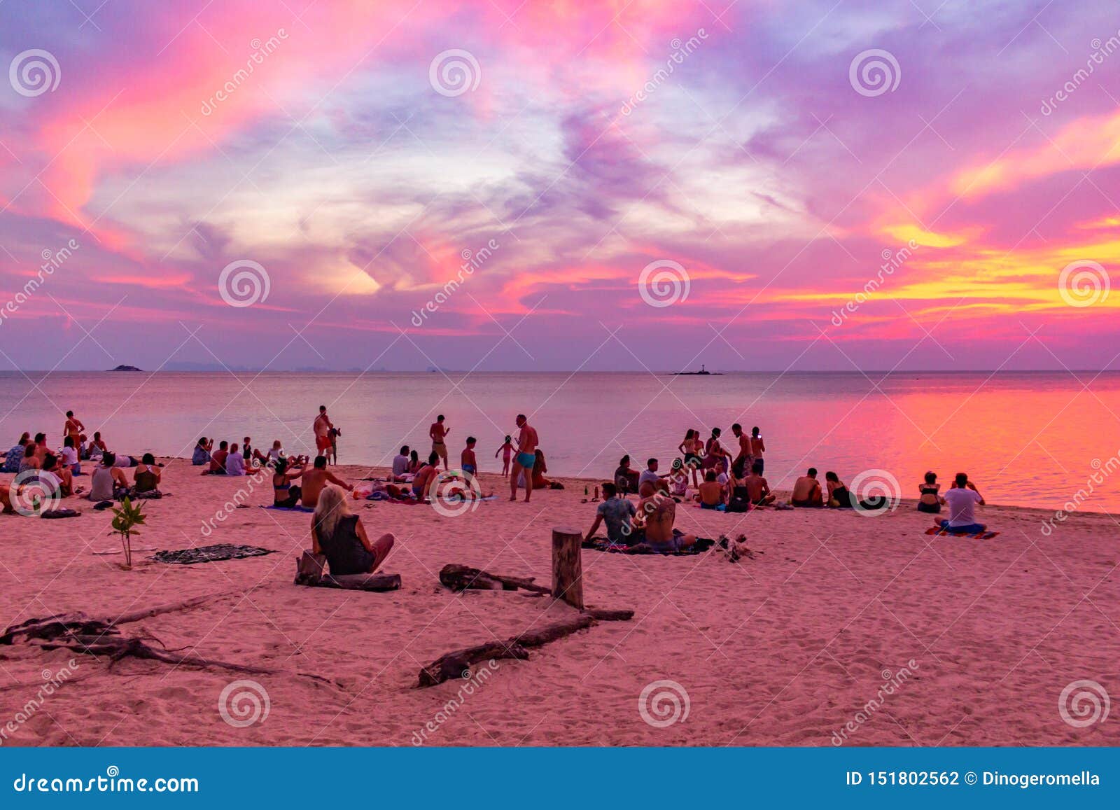 Zen Beach Sunset Koh Phangan Thailand Editorial Photography Image of