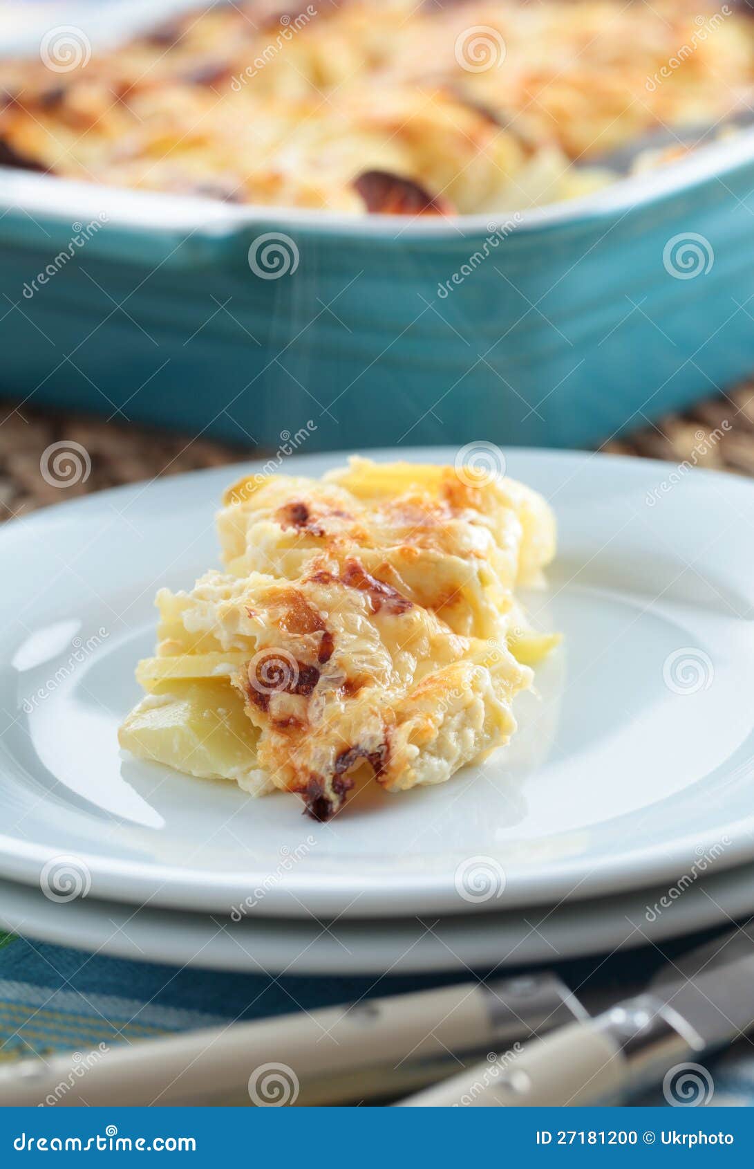 Kohlrabi and potato gratin stock photo. Image of healthy 27181200