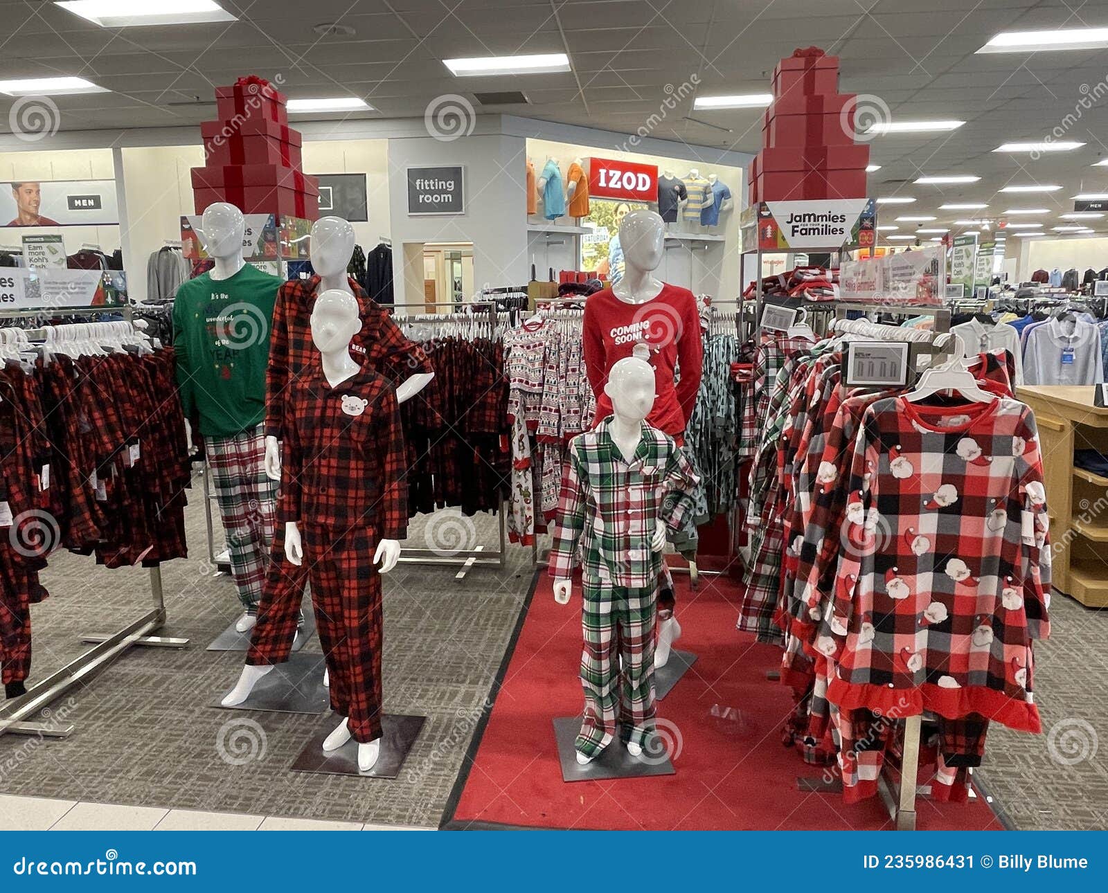 Kohls Retail Store Interior during the Holidays Pajamas Editorial