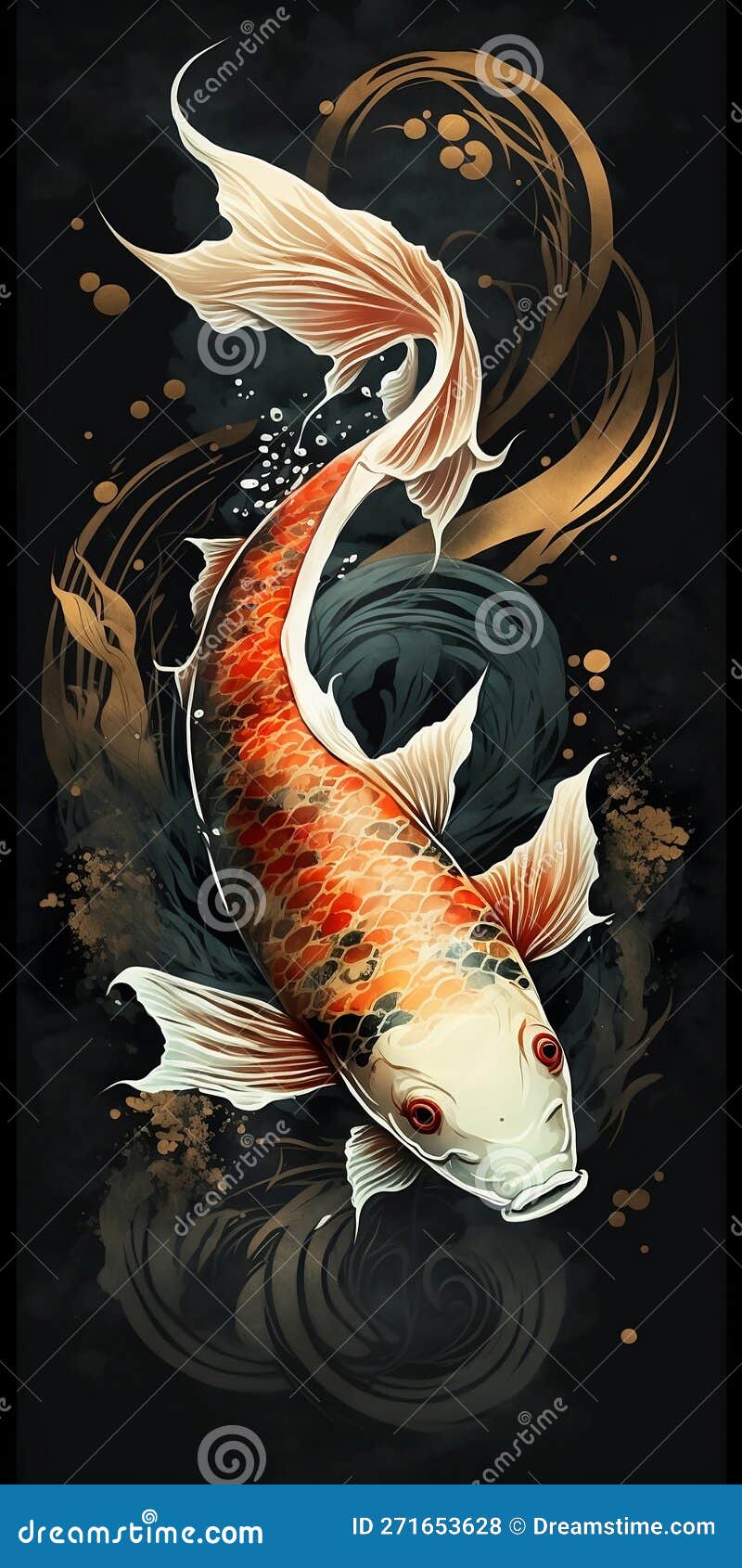357 Koi Fish Art Painting Stock Photos - Free & Royalty-Free Stock Photos  From Dreamstime