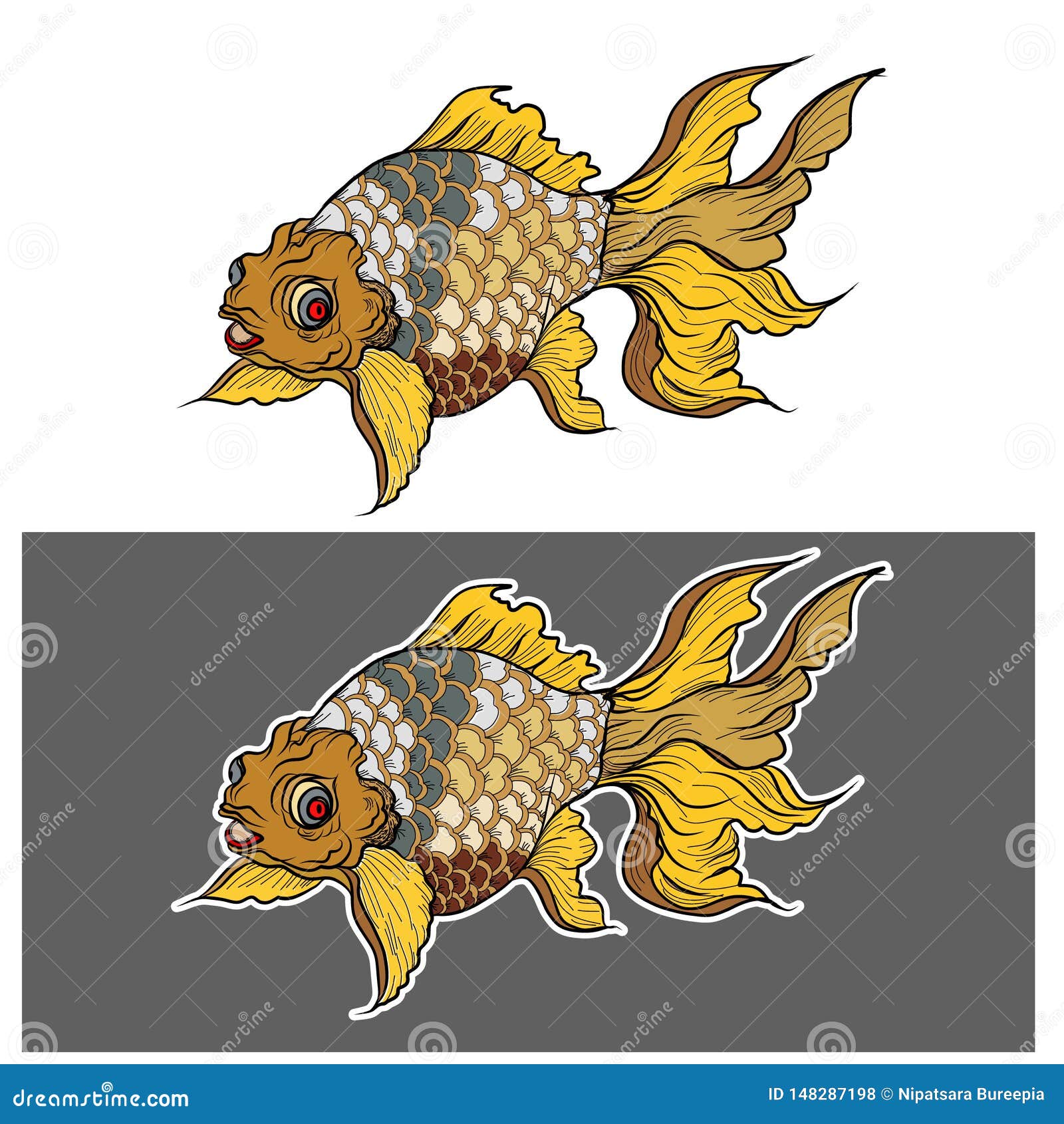 goldfish temporary tattoo body tattoo art | eBay