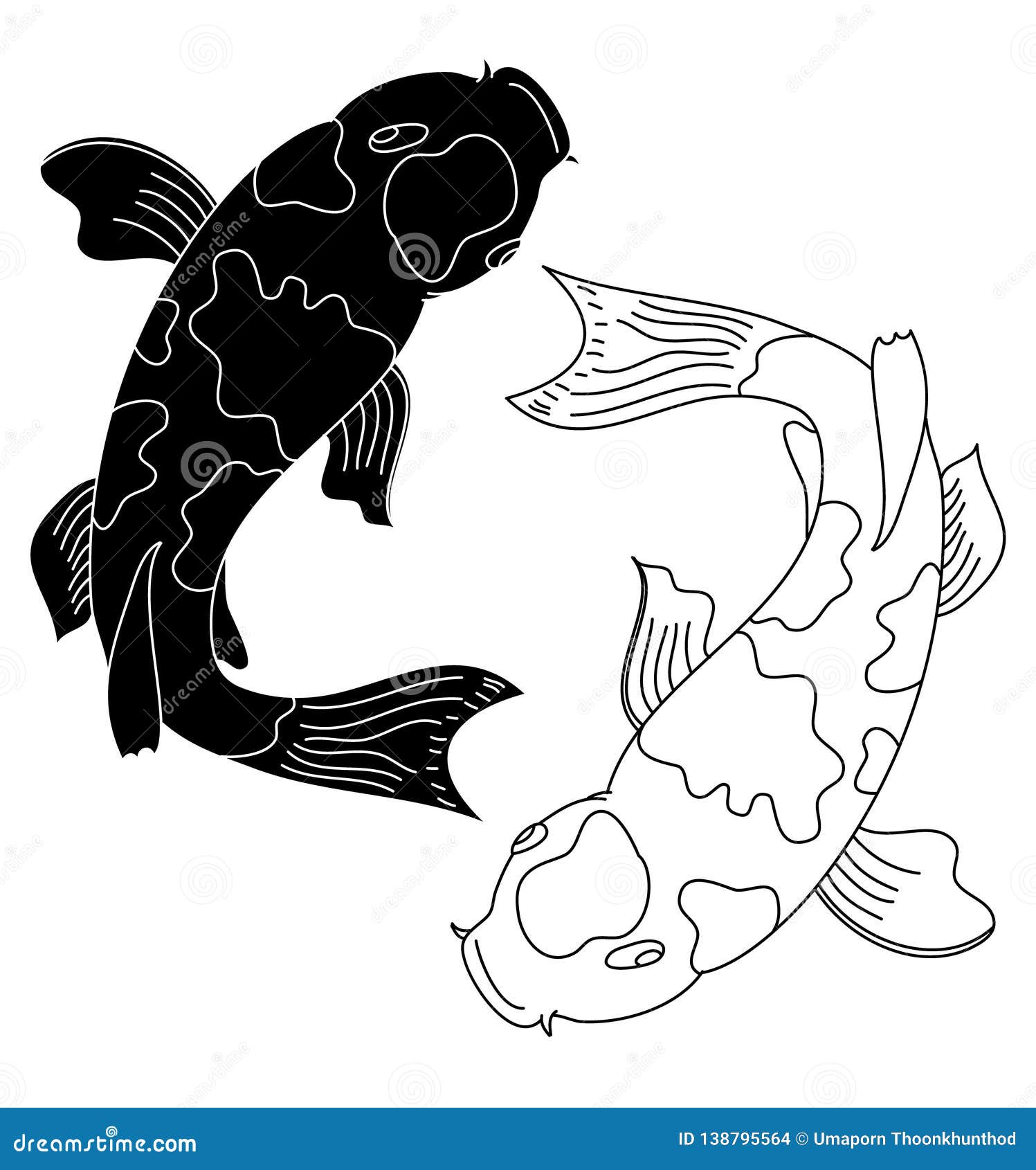 Koi Fish Sticker Tattoo Design, Cartoon Tiger on Black Background. Stock Vector - Illustration of blossombranch, branch: 138795564 Koi Fish Sticker Tattoo Design, Cartoon Tiger on Black Background. Stock Vector - Illustration of blossombranch, branch: 138795564