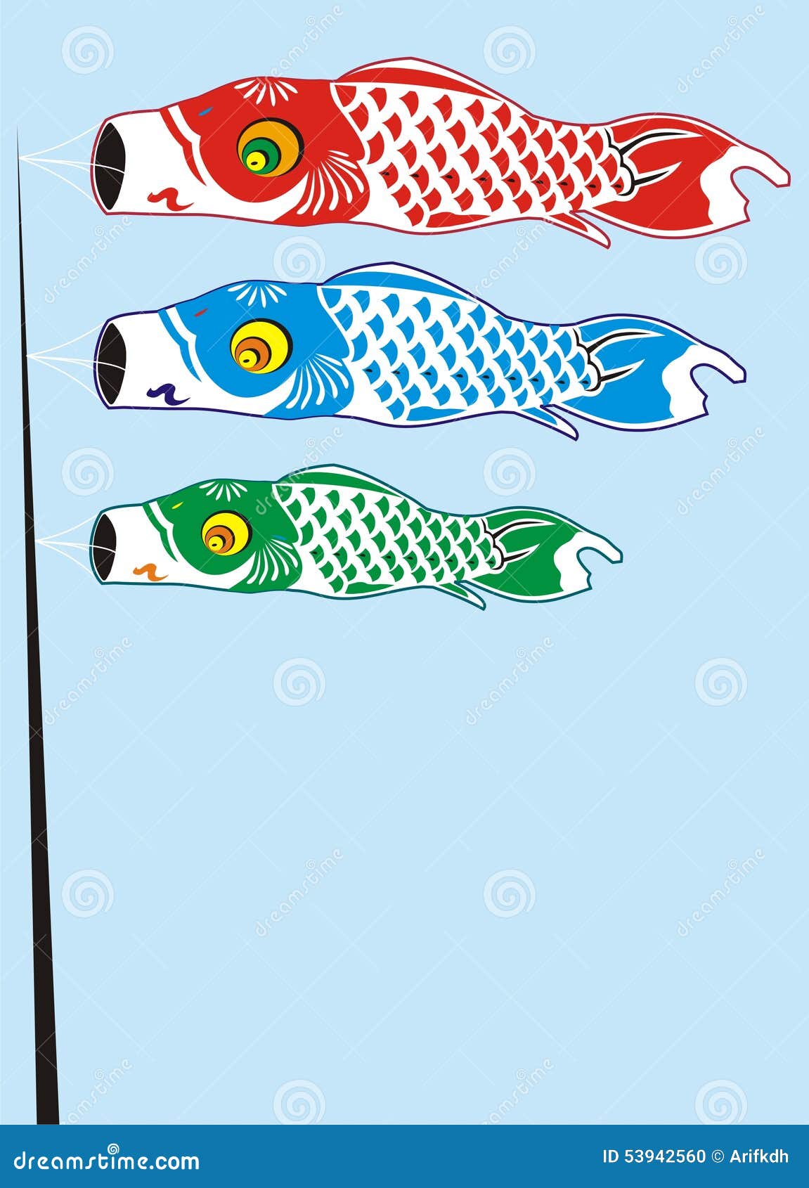 Koinobori stock abbildung. Illustration von künstlerisch - 53942560