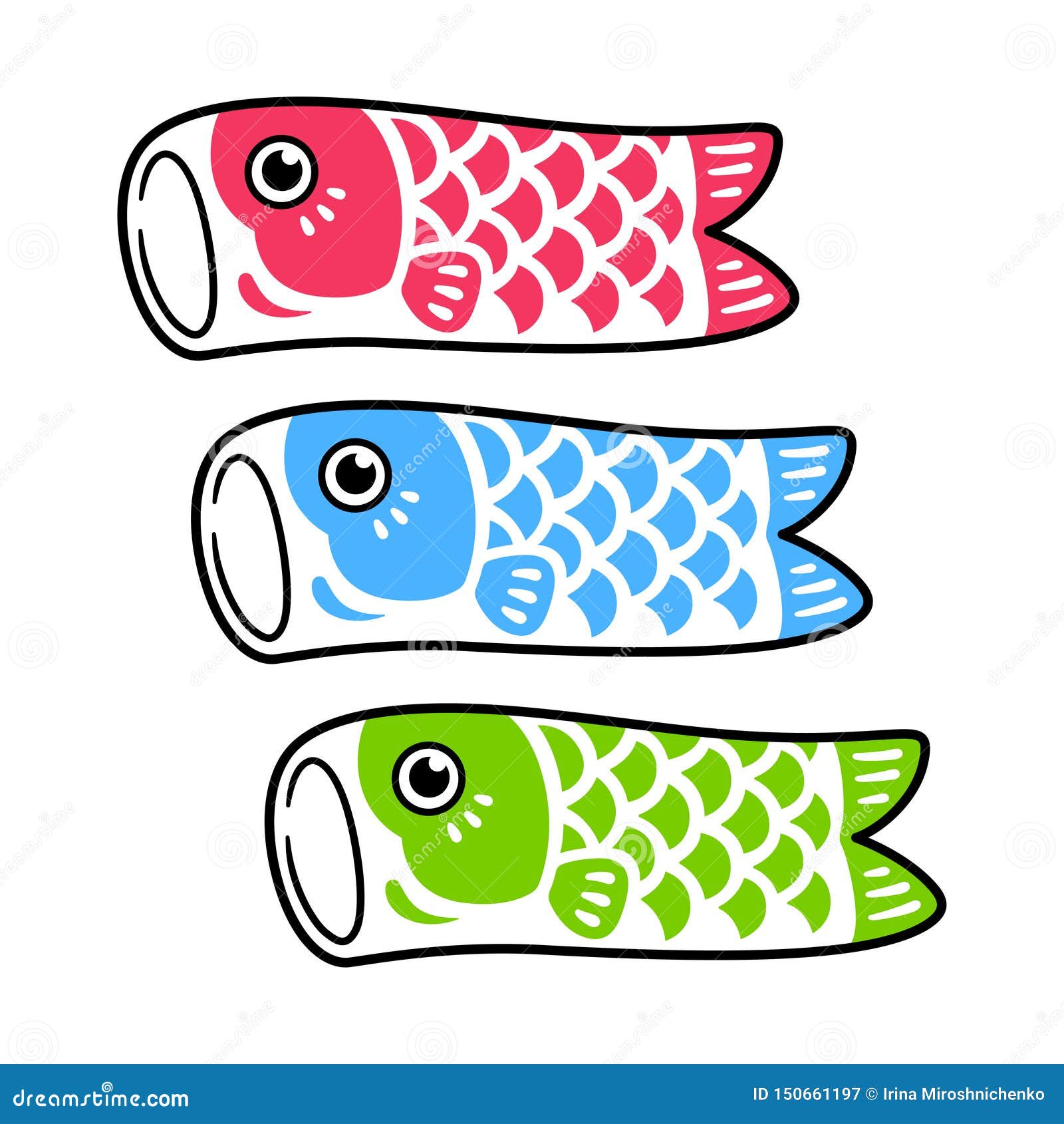 Download Koinobori fish flag stock vector. Illustration of clip ...