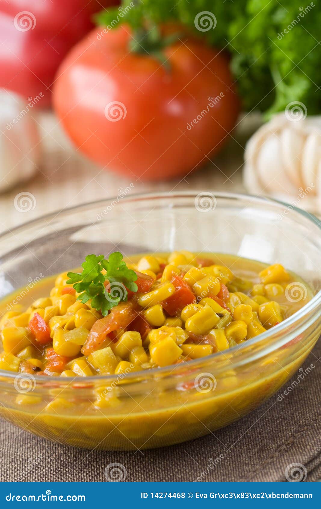 Kokonussmilch Mais-Curry stockfoto. Bild von mahlzeit - 14274468