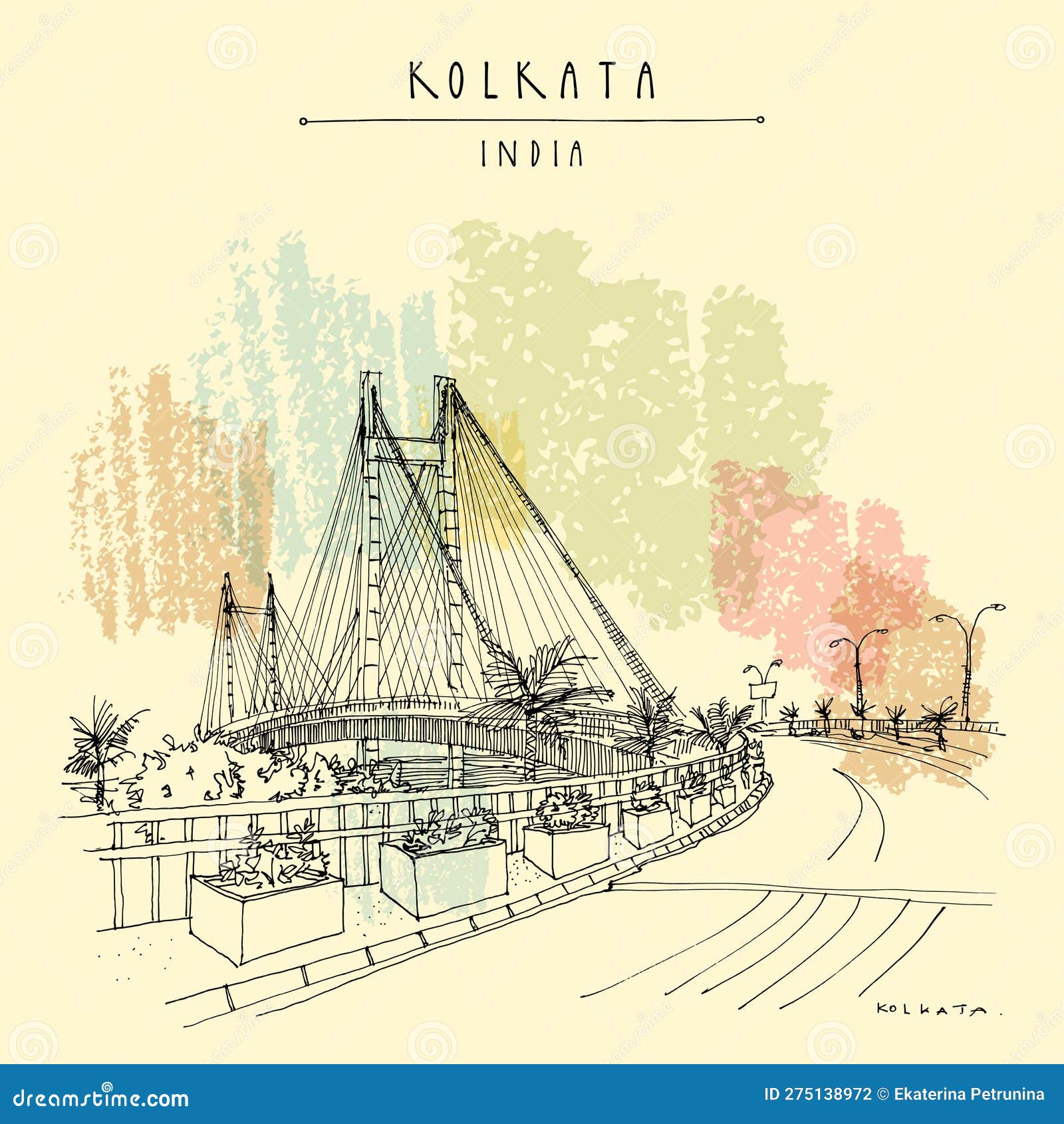 My sketch of Kolkata city  ink and paper   rsketches