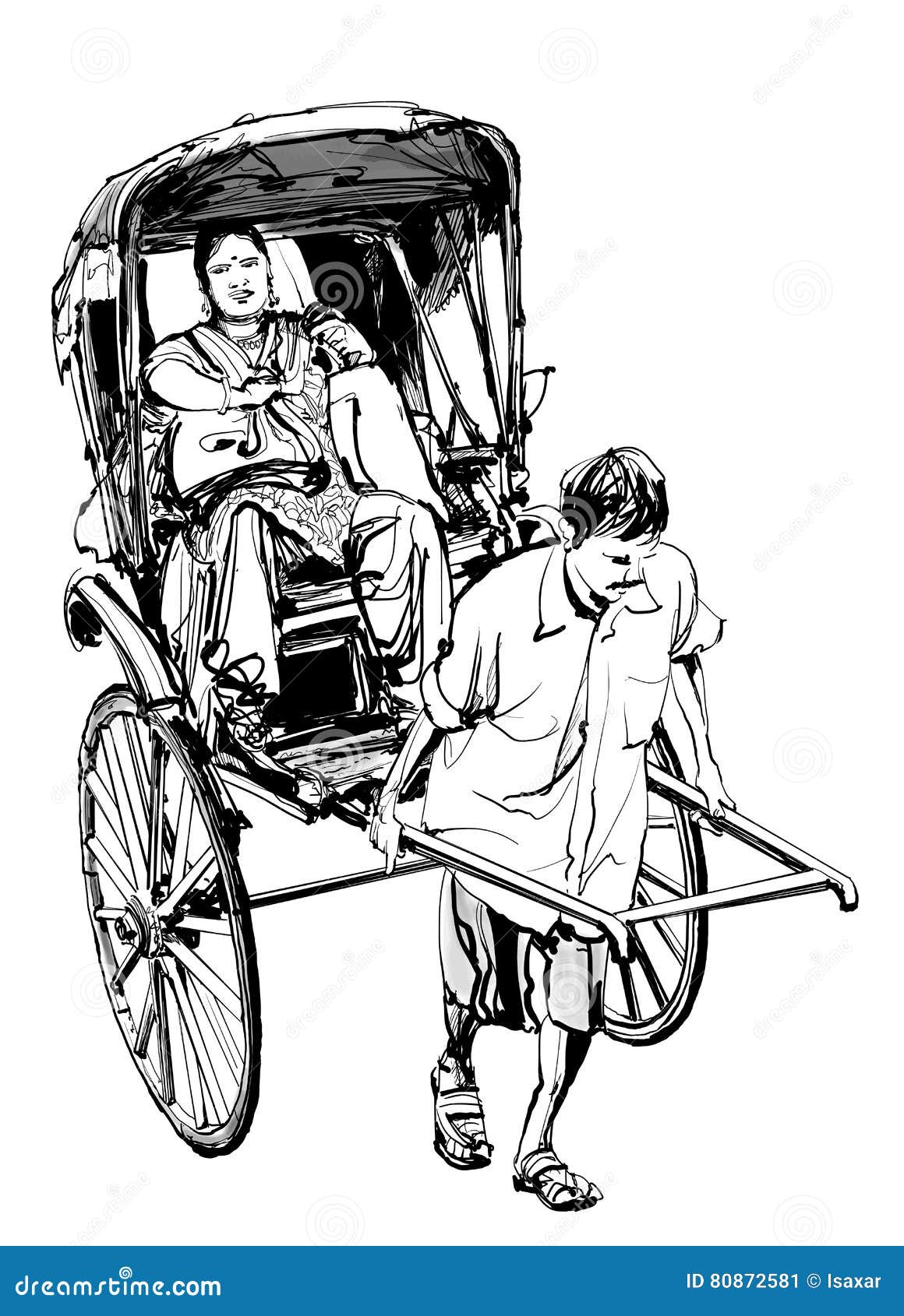 Hindu farmer with Rickshaw working with a cart for passengers in India  engraved hand drawn in old sketch vintage style Kolkata Stock Vector   Adobe Stock