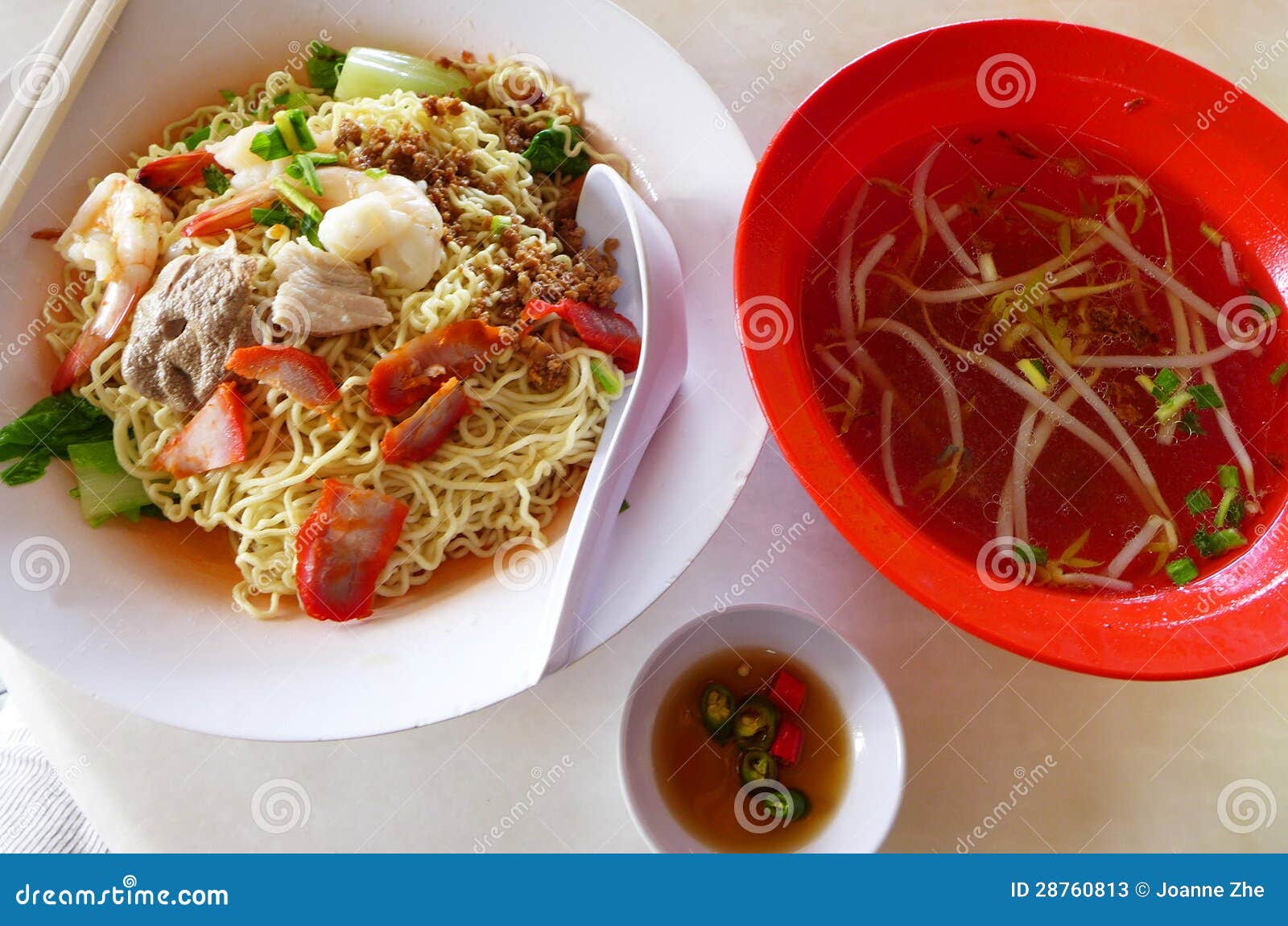 Kolo Mee - Popular Sarawak Street Food Stock Image - Image of chinese