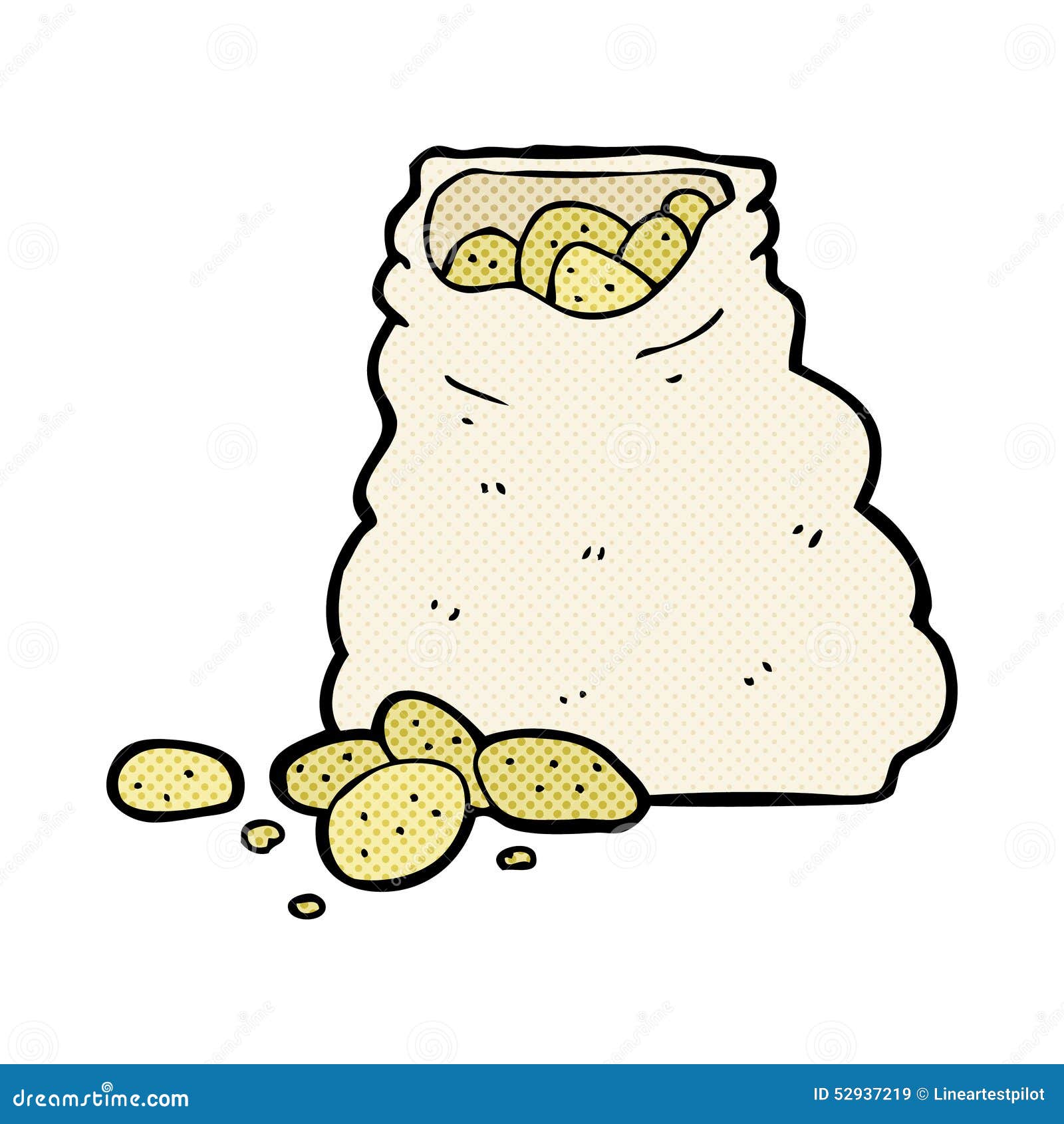 Komischer Karikatursack Kartoffeln Stock Abbildung