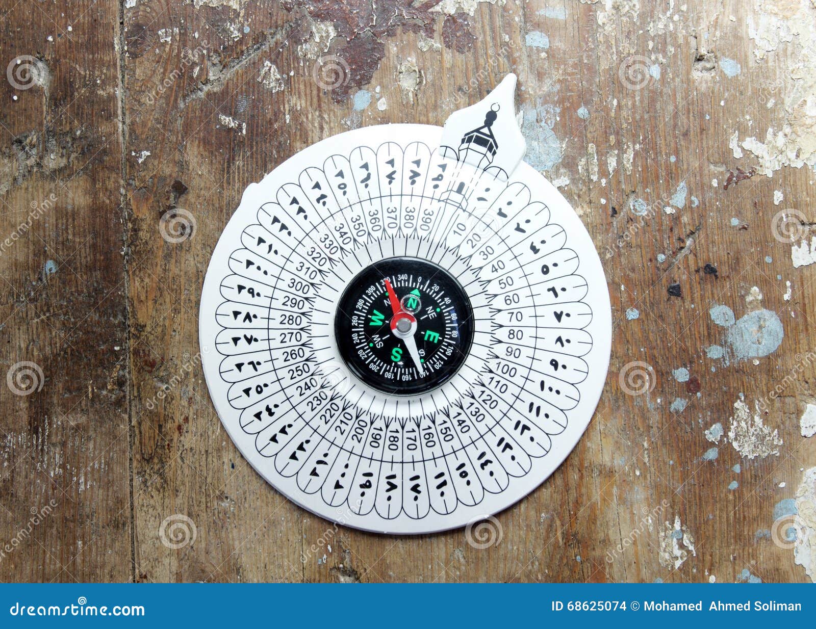 trist Sommerhus Indflydelsesrig Kompass stockfoto. Bild von islam, punkt, genau, süd - 68625074