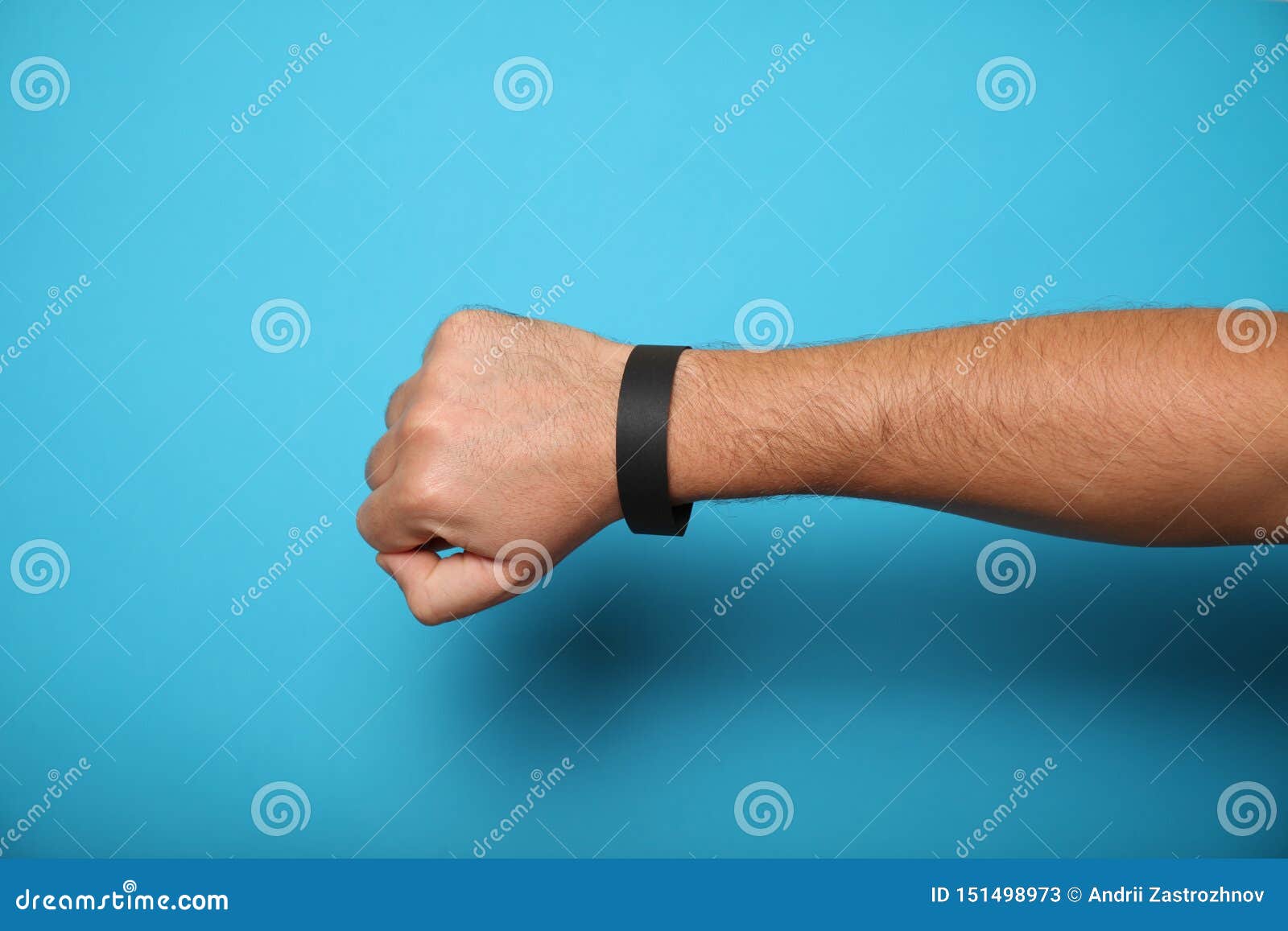 Download Concert Black Paper Bracelet Mockup, Event Wristband. Arm ...