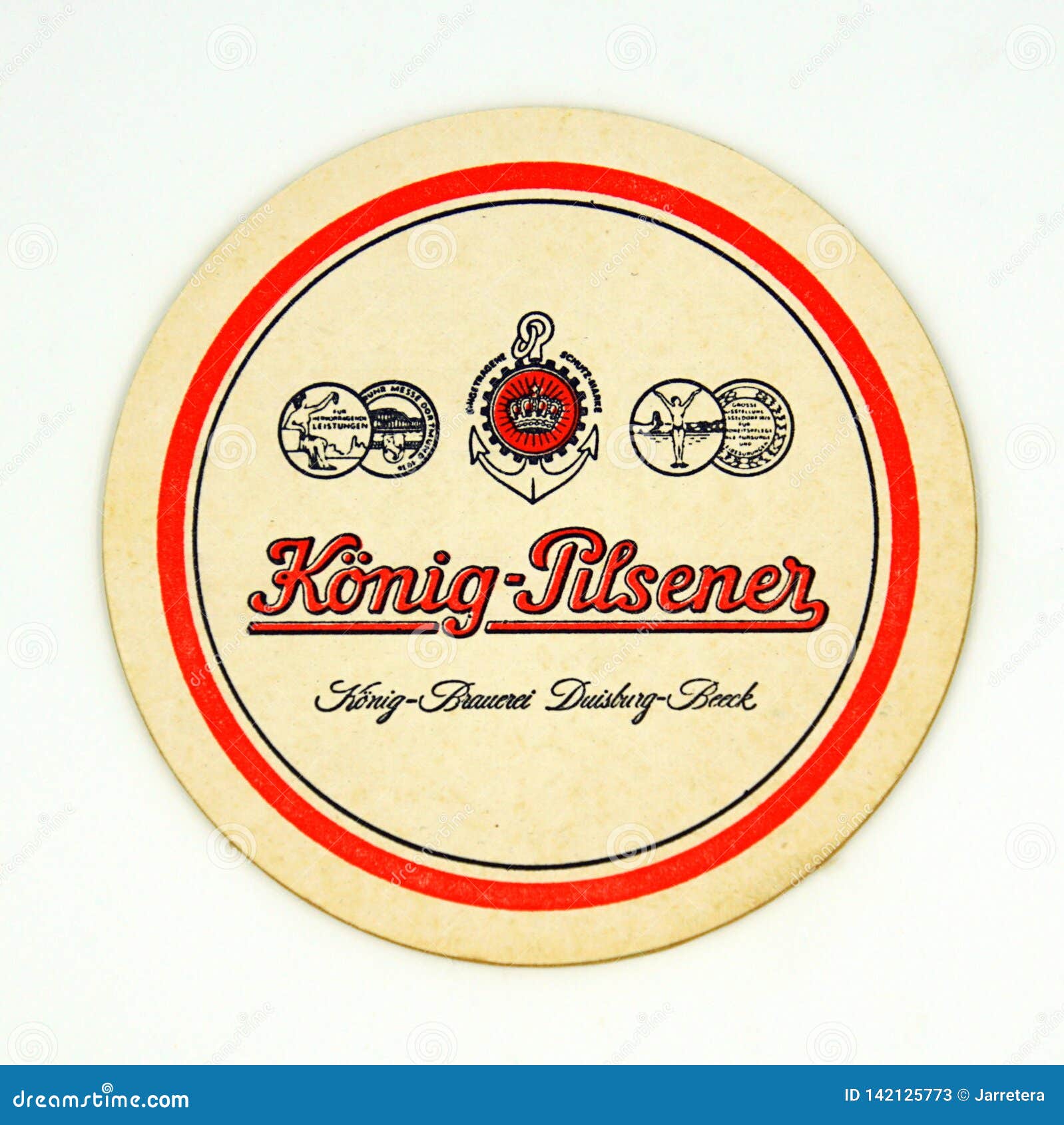 Konig Pilsener Beer Mat or Coaster. Editorial Stock Photo - Image of ...