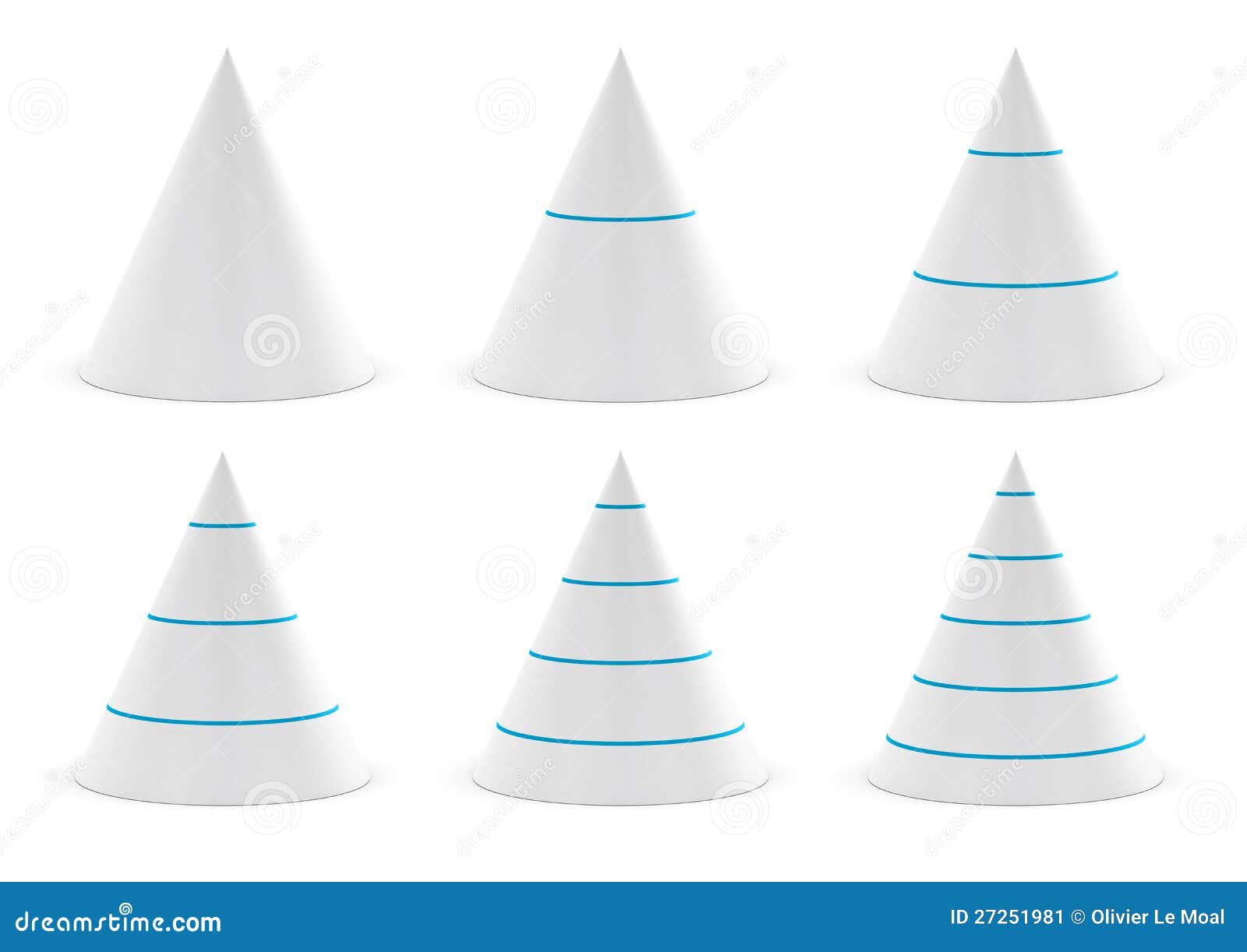 Konische Formen, Kegel stock abbildung. Illustration von pyramide