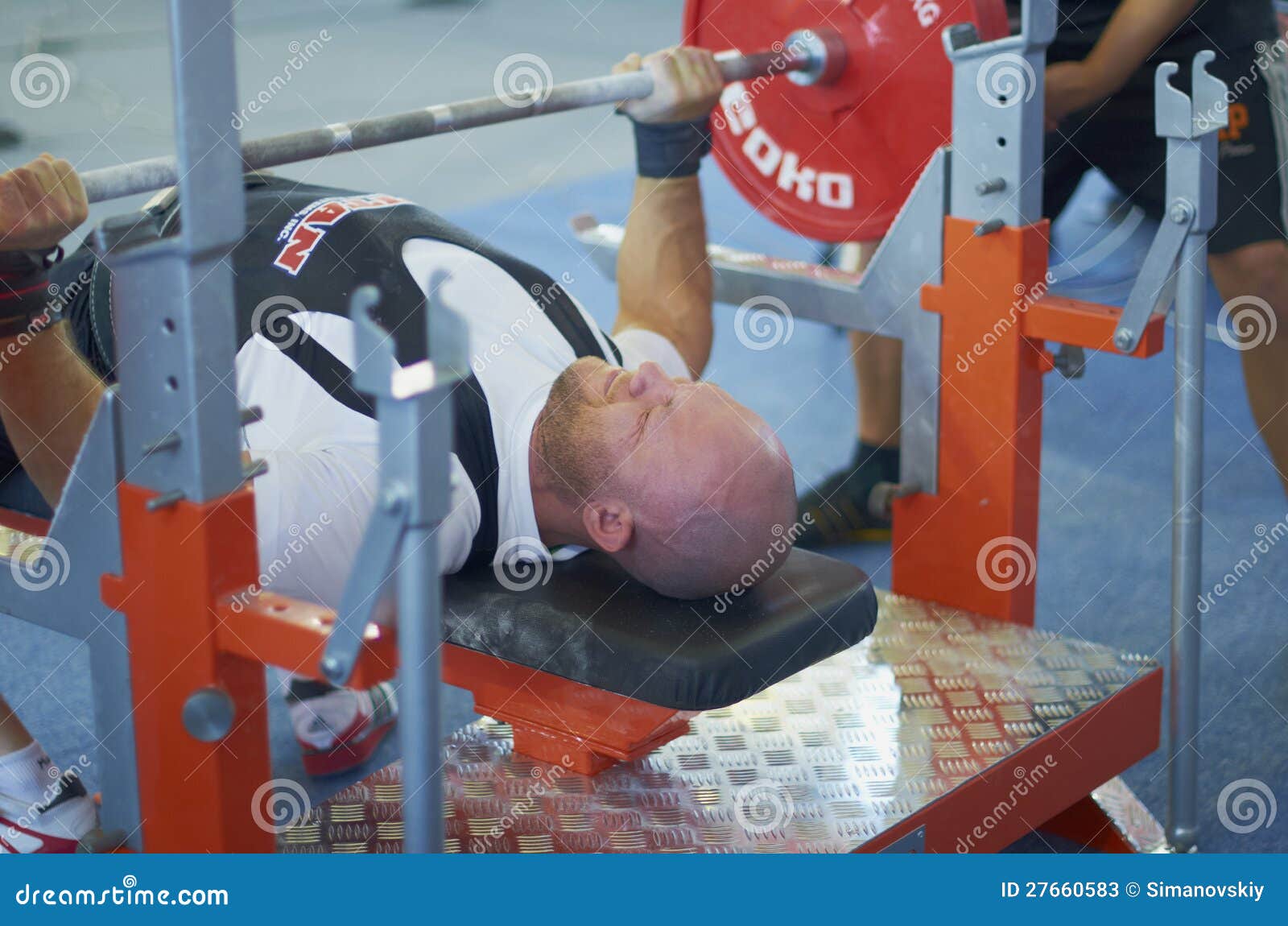 Konkurrenzen Auf Dem Powerlifting Redaktionelles Stockfoto Bild von