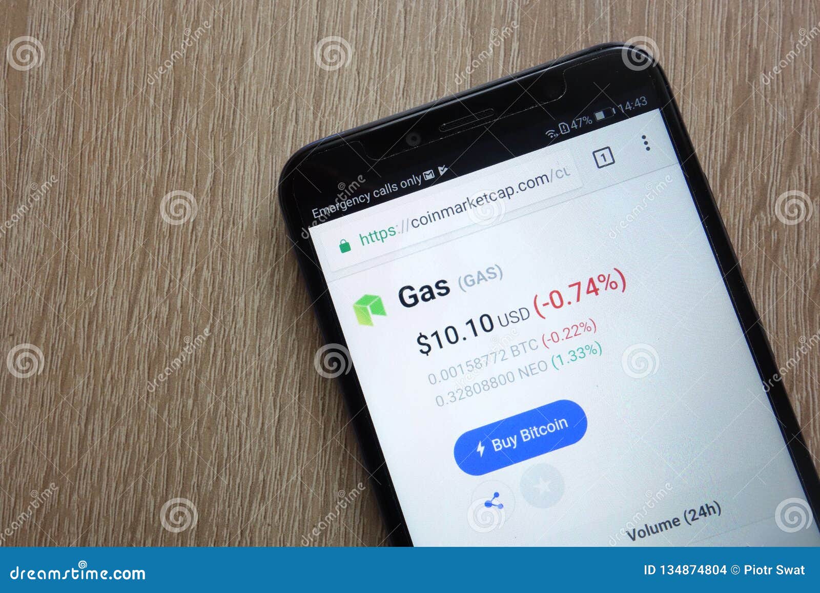 Gas Cryptocurrency Price On Coinmarketcap.com Website ...