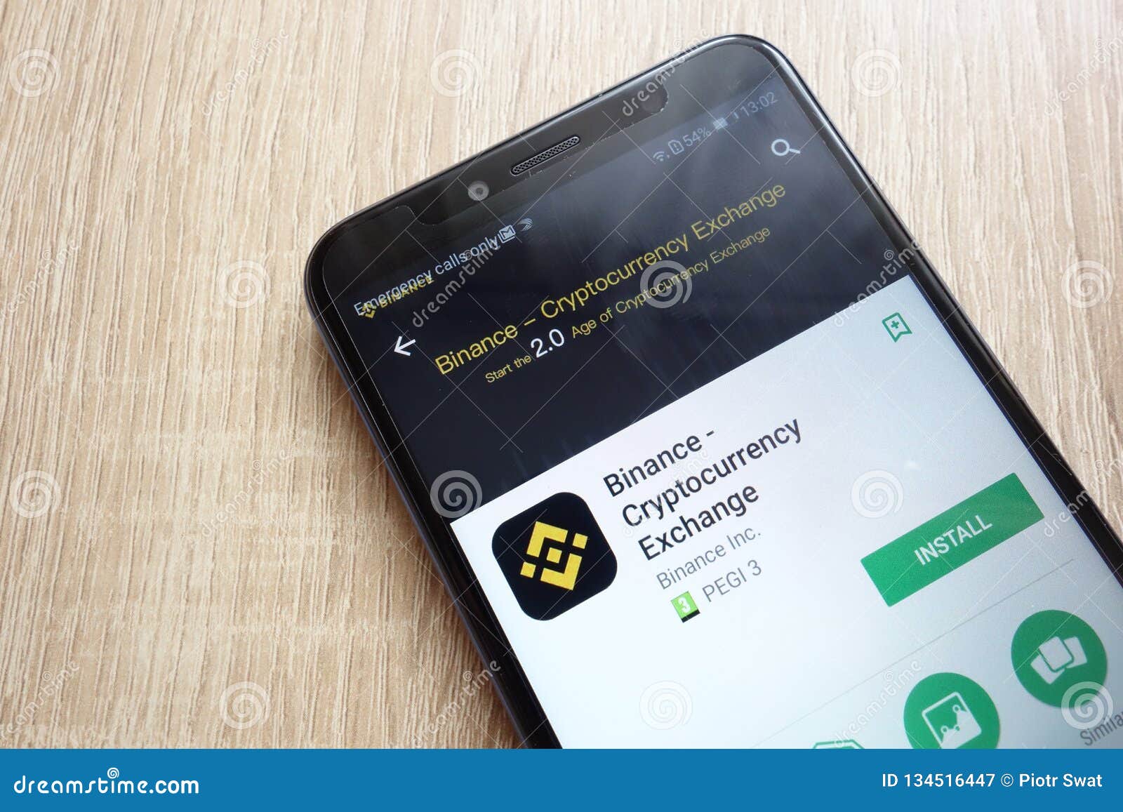 Binance - Cryptocurrency Exchange App On Google Play Store Website Displayed On Huawei Y6 2018 ...