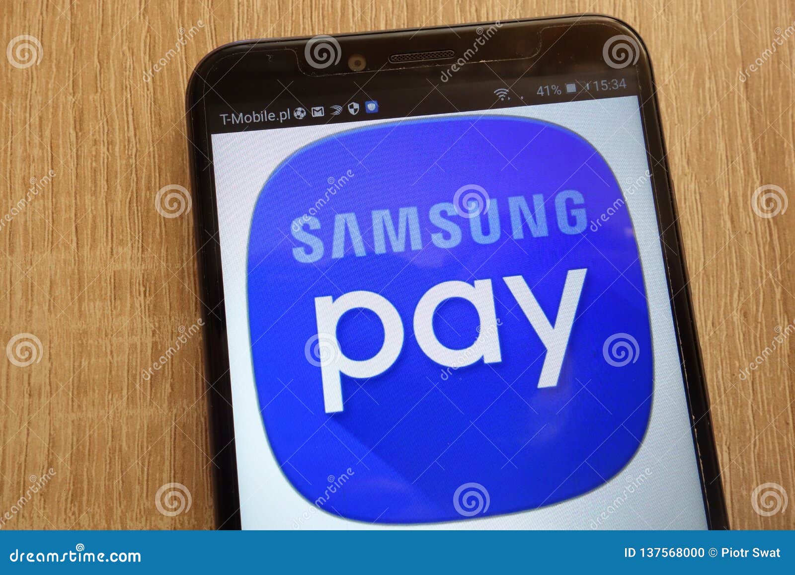 Samsung Pay Logo Displayed On A Modern Smartphone