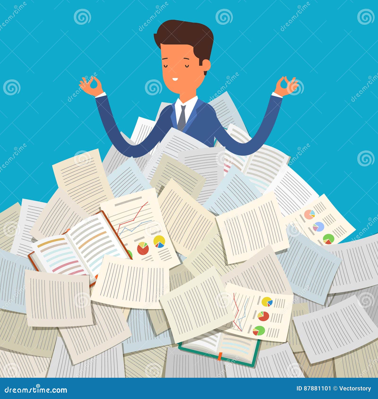 Konzept Der Arbeitsbelastung Vektor Abbildung Illustration von hart