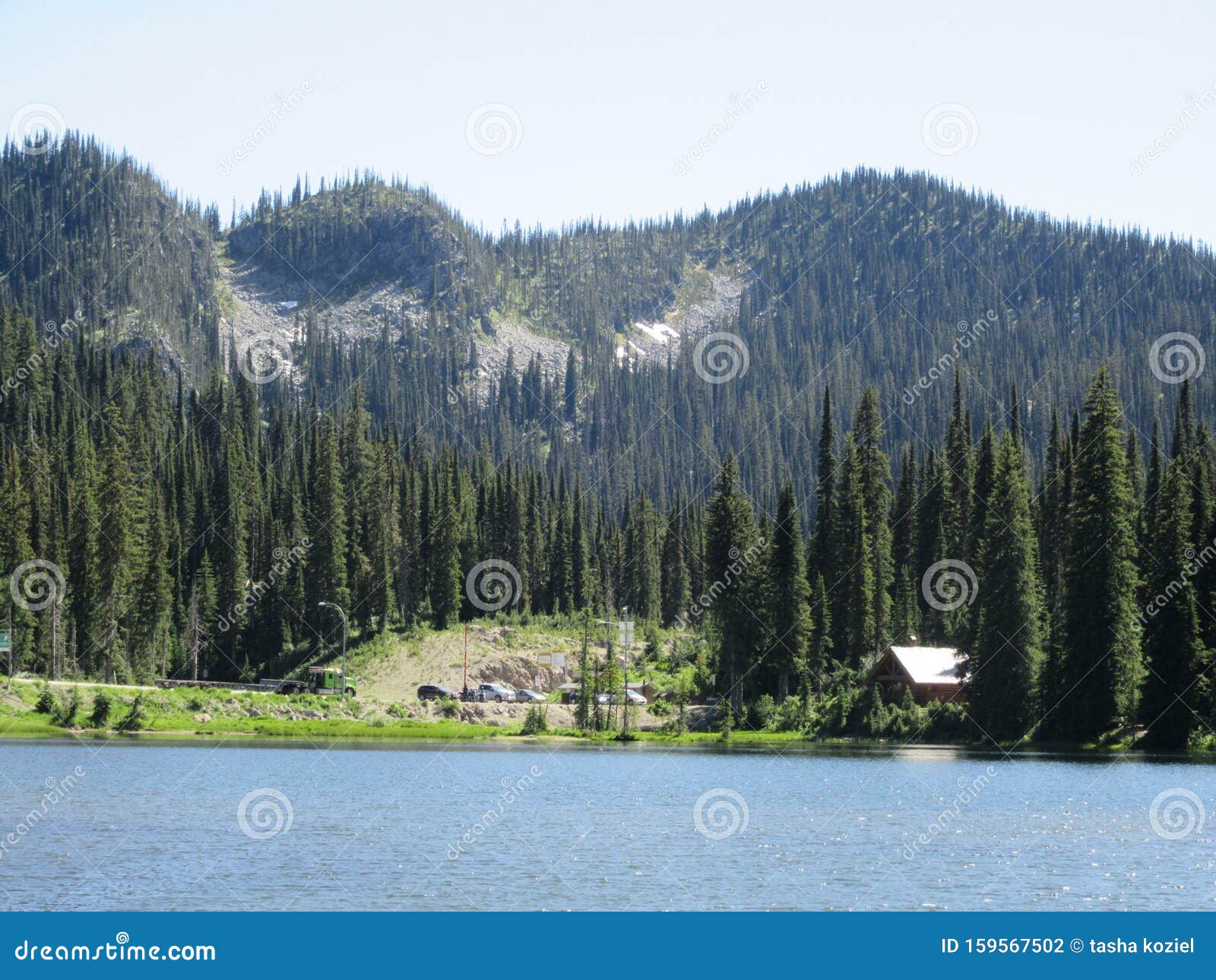 Kootenay pass lake stock photo. Image of water, trees 159567502