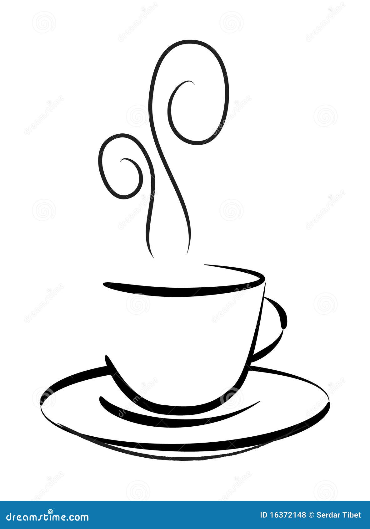 Hedendaags Kop van koffie vector illustratie. Illustratie bestaande uit heet AC-35