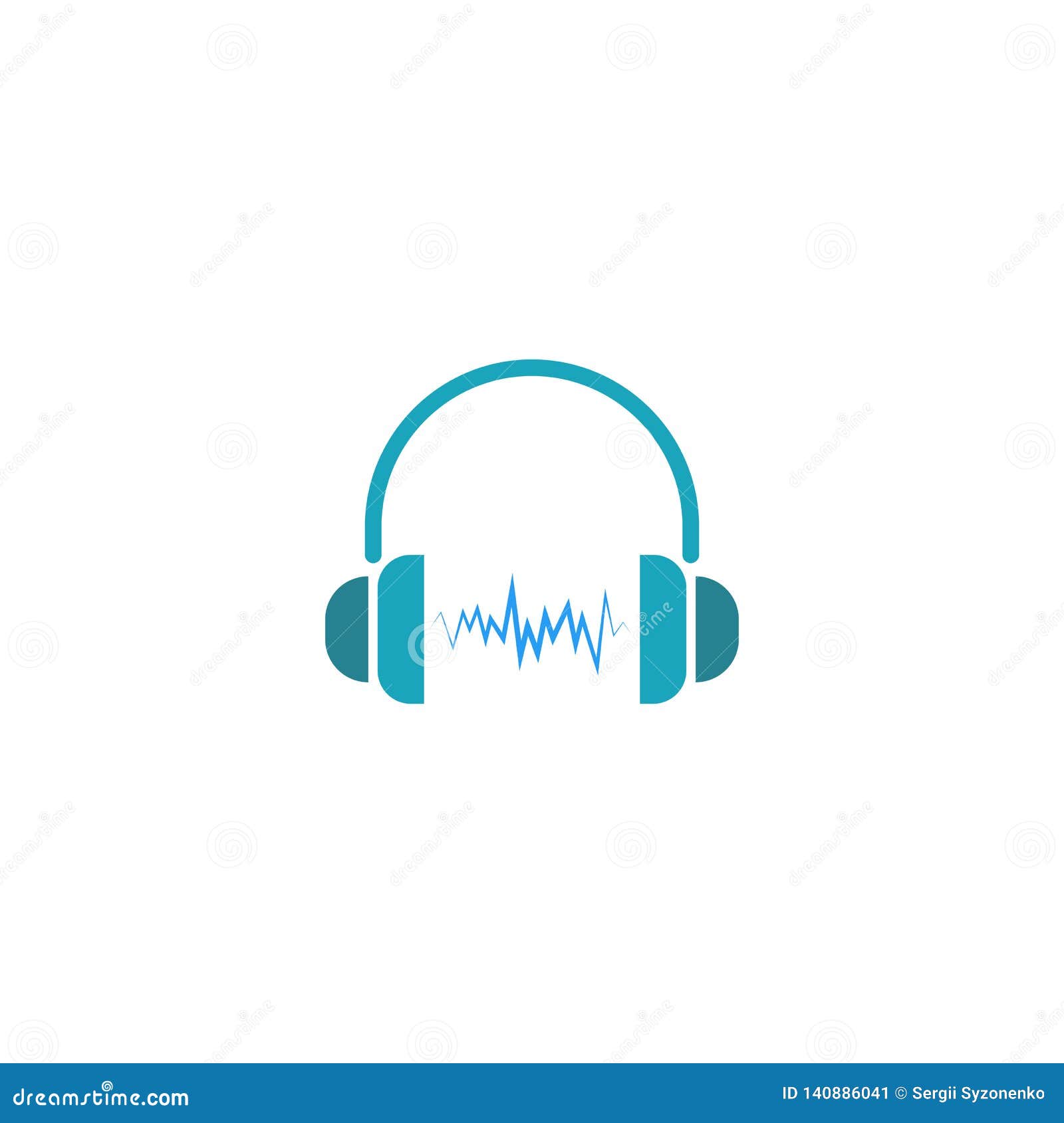 Kopfhorer Dj Logo Schallwelle Der Musikikone Vektor Abbildung Illustration Von Logo Kopfhorer