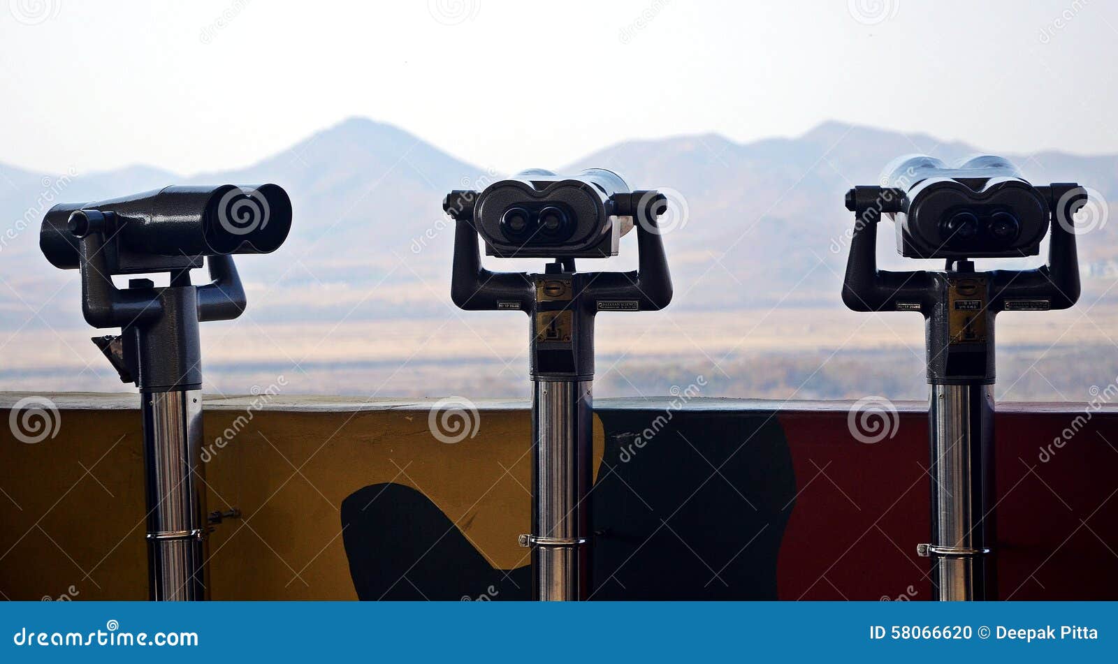 North Korea Demilitarized Zone (DMZ) Binoculars Stock Photo Image of
