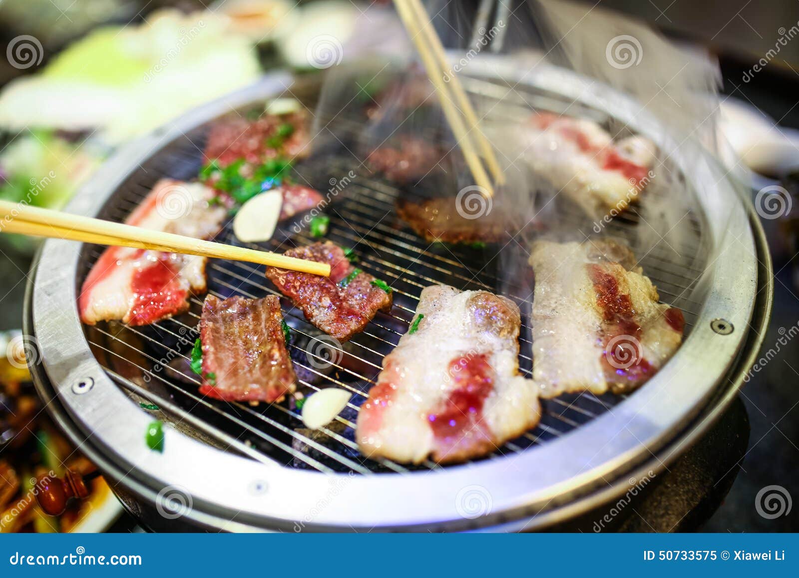 Korean Barbecue beef stock image. Image of dark, heat 50733575
