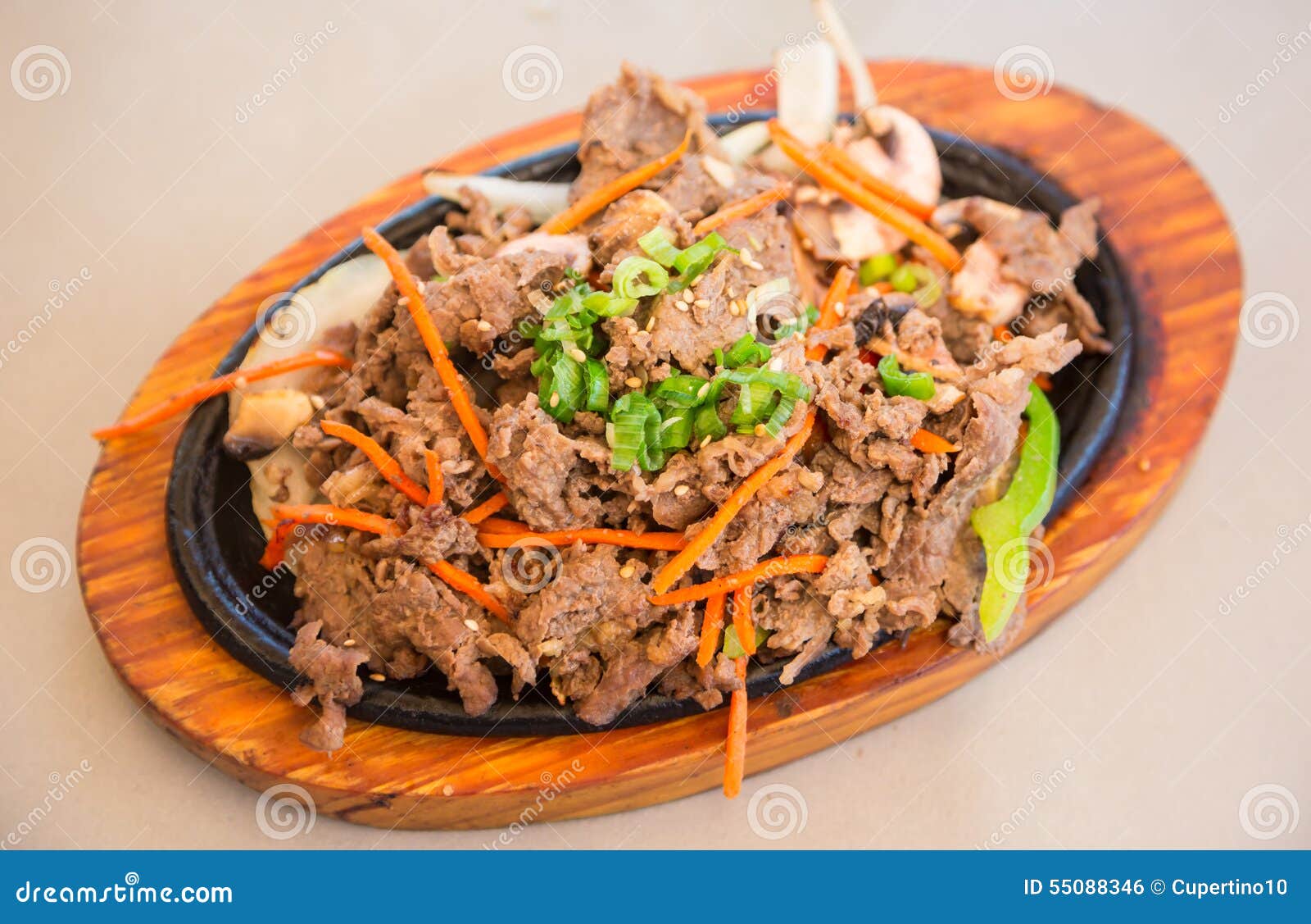Korean BBQ beef stock photo. Image of oriental, side - 55088346