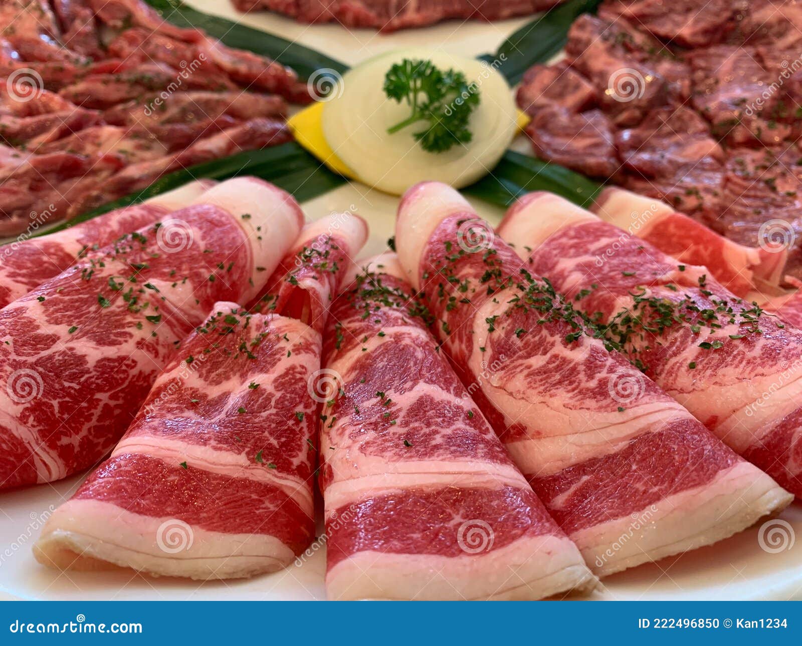 Korean Beef Barbecue Grill Sampler Brisket Stock Photo Image of