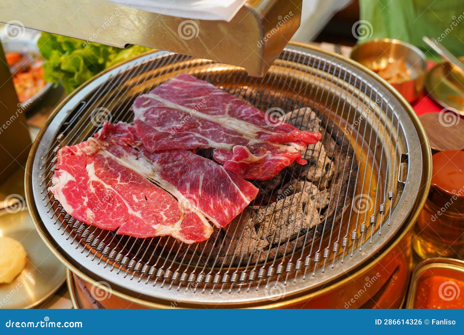 Korean Beef Barbecue, a Popular Korean Cuisine of Grilling Meat Stock