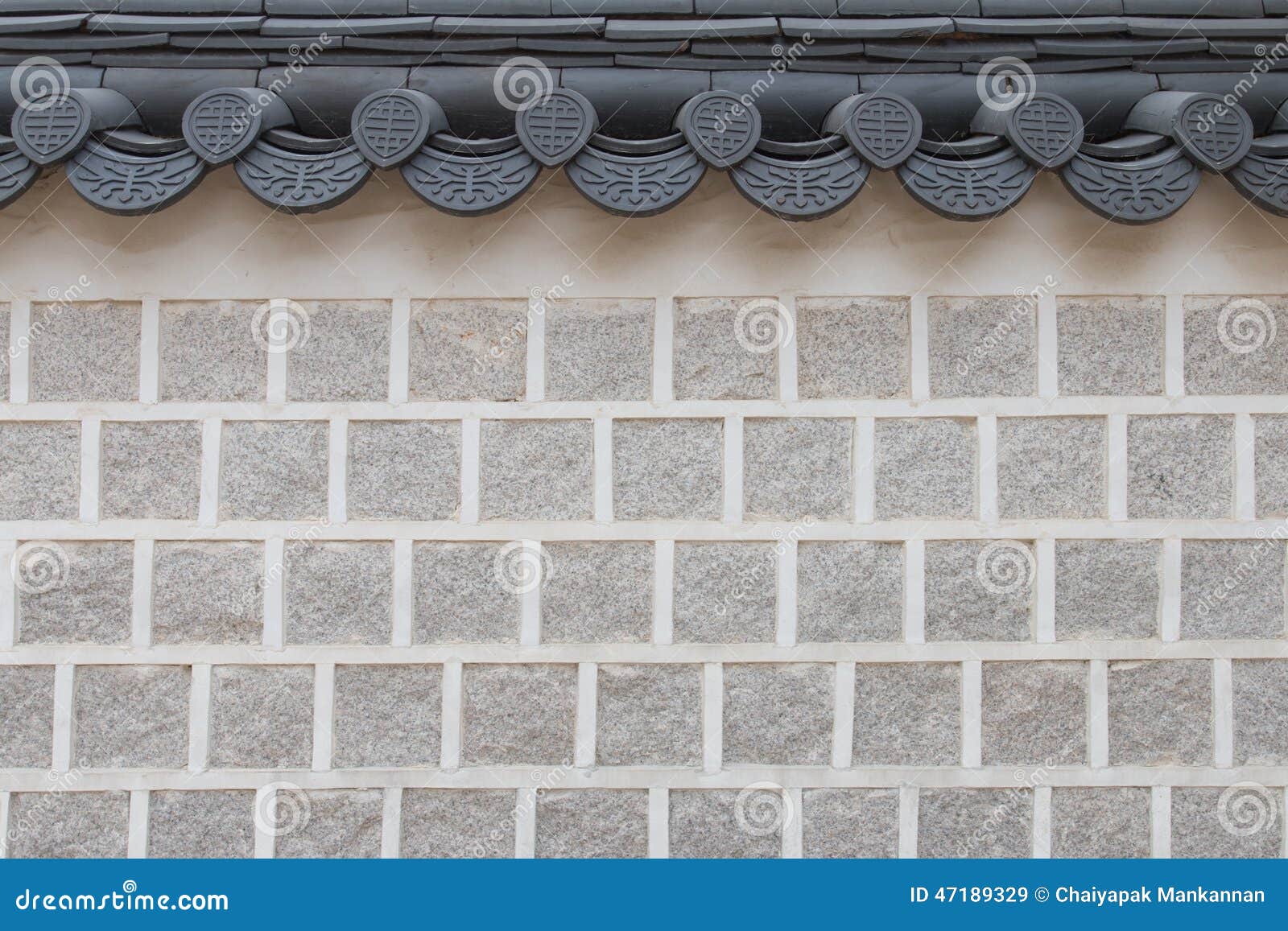 Korean brick wall stock image. Image of tradition, korean 47189329