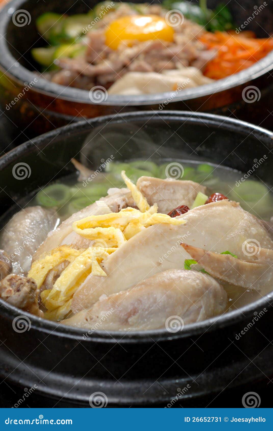Korean chicken soup stock image. Image of cooking, chicken 26652731