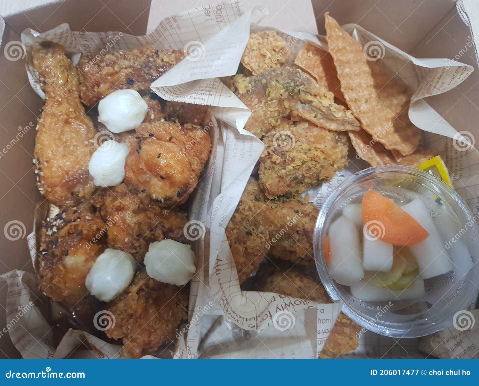 Korean Fried Chicken stock image. Image of cuisine, baking - 206017477