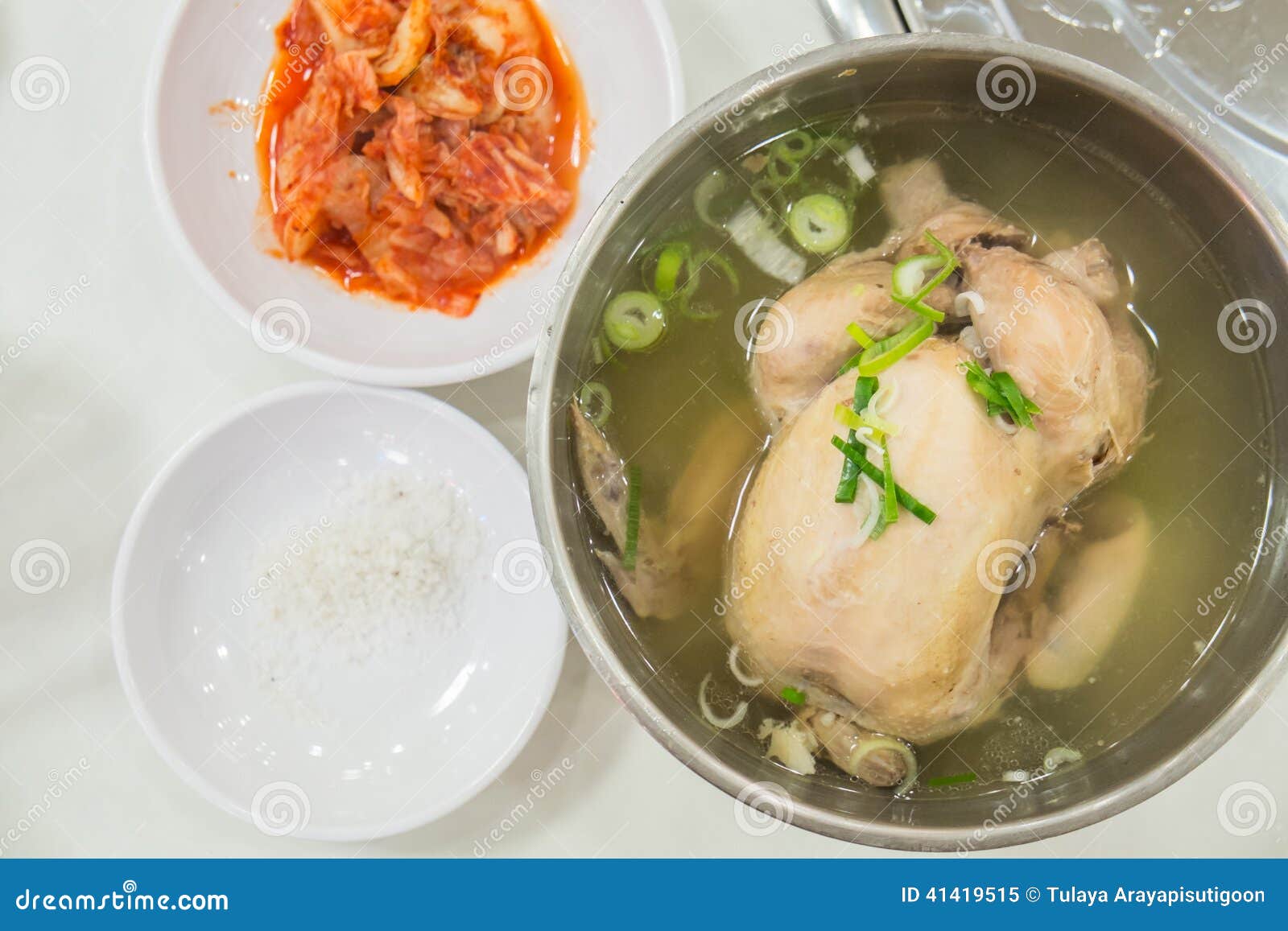 Korean Ginseng Chicken Soup Stock Image Image of soup, chicken 41419515
