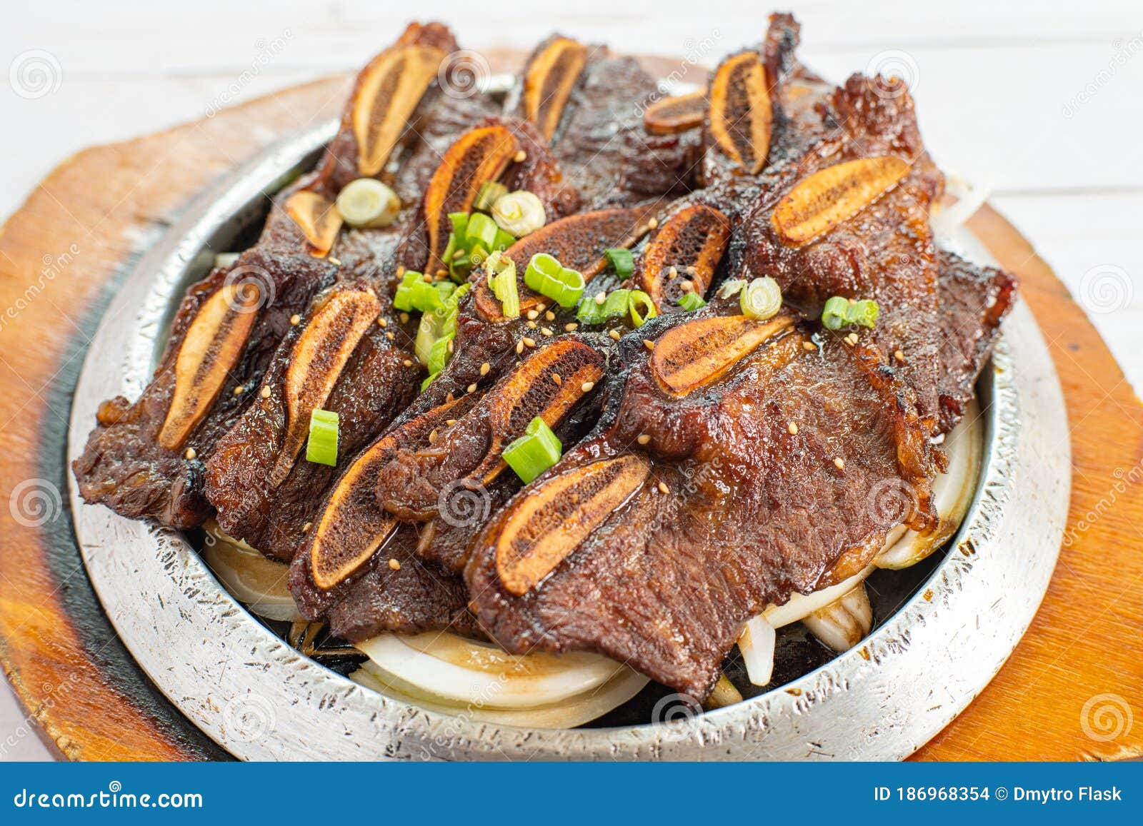 Korean Grilled Beef Ribs. BBQ Ribs Stock Photo - Image of snack, asian