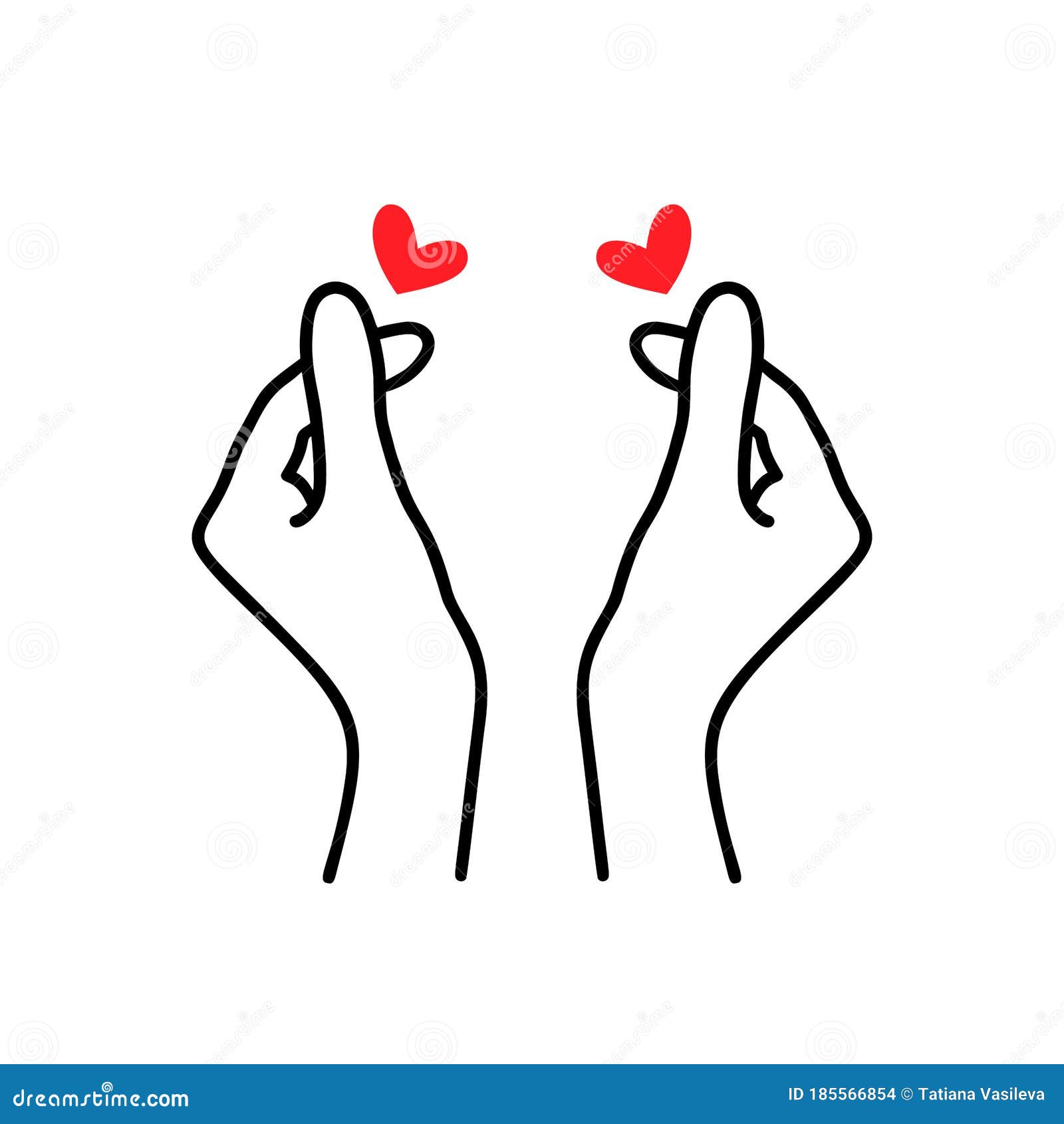 Finger Love Symbol Kpop Lover On Transparent Royalty-Free Stock ...