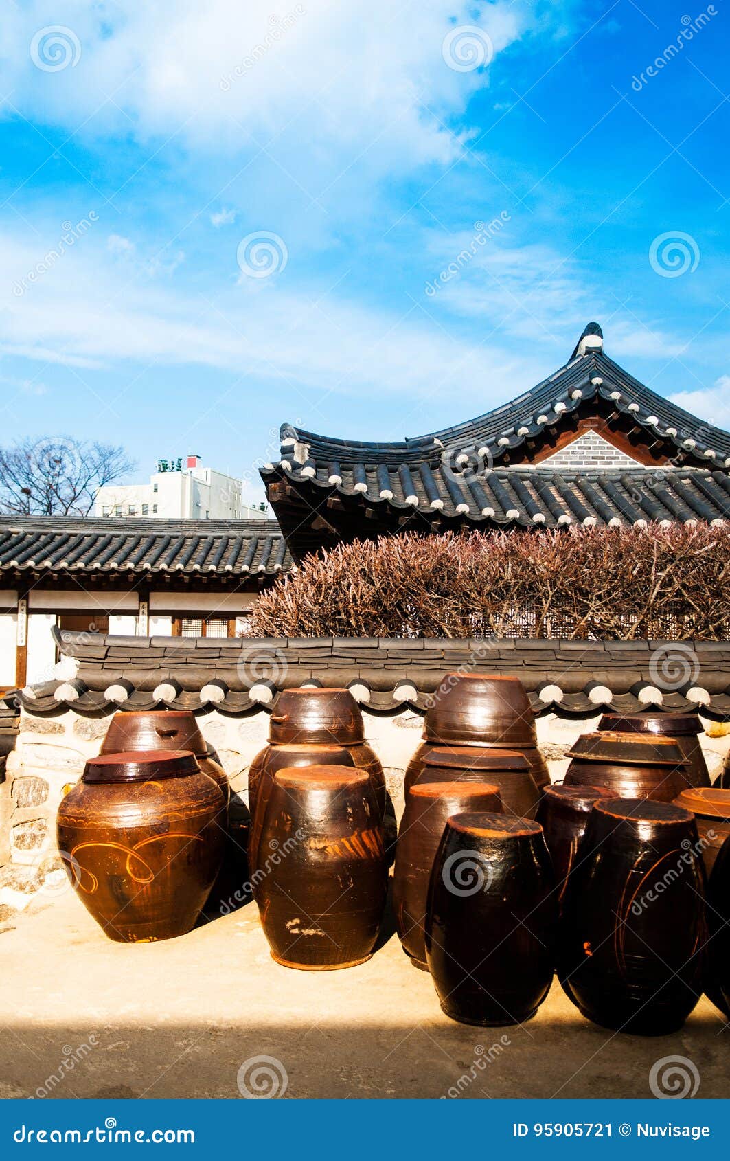Korean Kimchi Containers, Kimchi Pots Stock Image Image of kimchi
