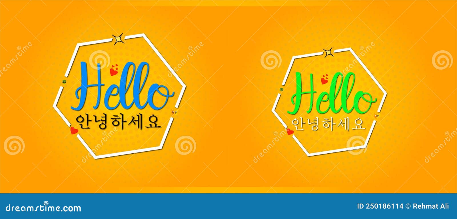 Korean Language Hello Words Vector Design Stock Photo Image of words