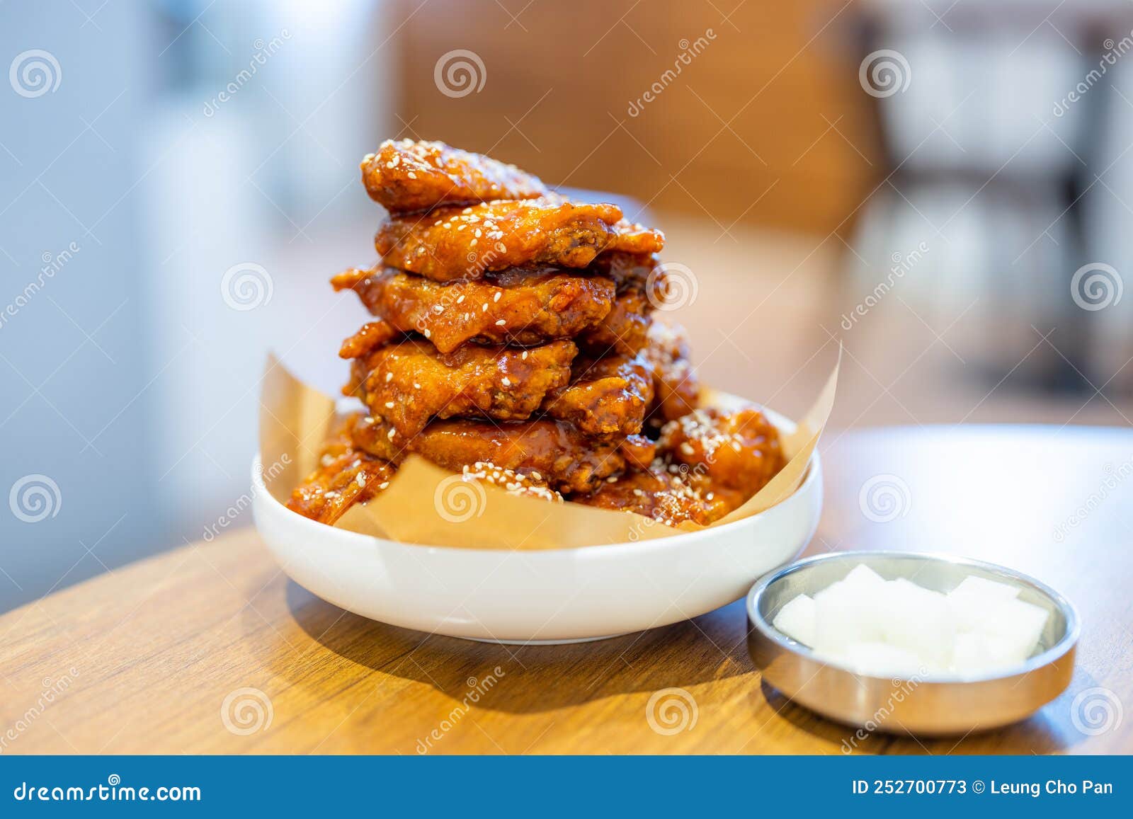 Korean spicy chicken stock image. Image of food, traditional - 252700773