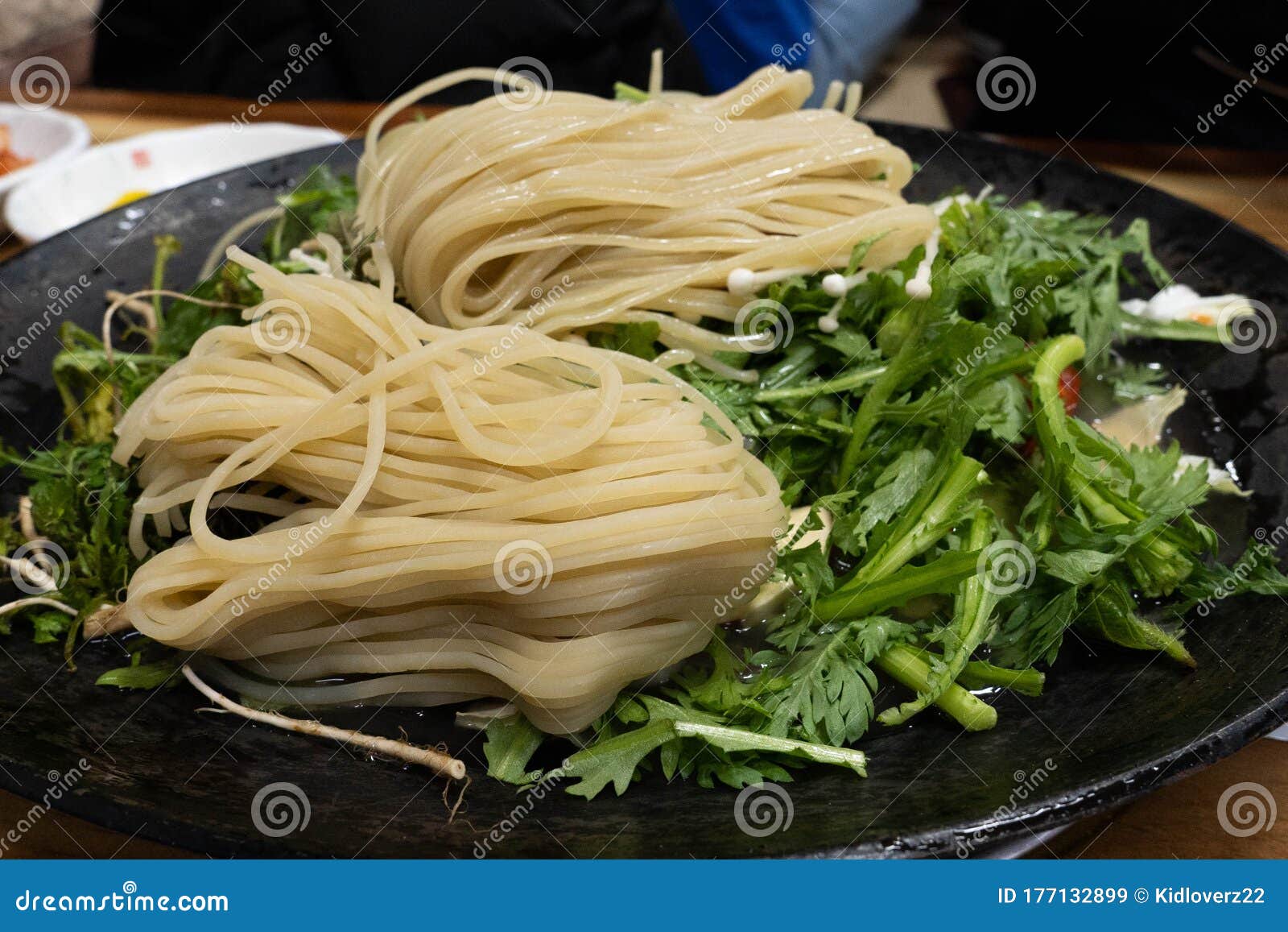 Korean Spicy Chicken Stir Fry, Dak Galbi, On A Big Pot With Noodles And