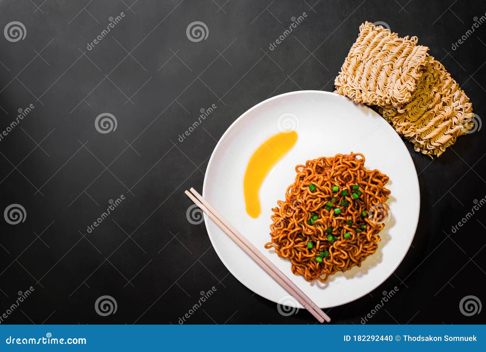 Korean Spicy Hot Instant Noodles Stock Photo - Image of nutrition