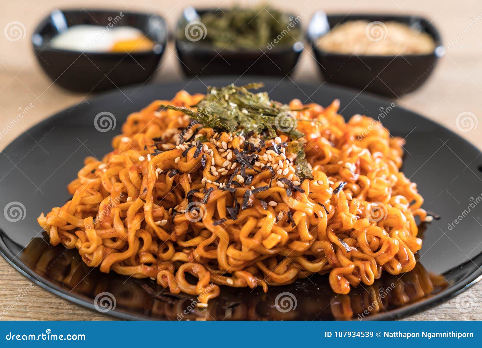 Korean Spicy Instant Noodles Stock Image - Image of chinese, meal